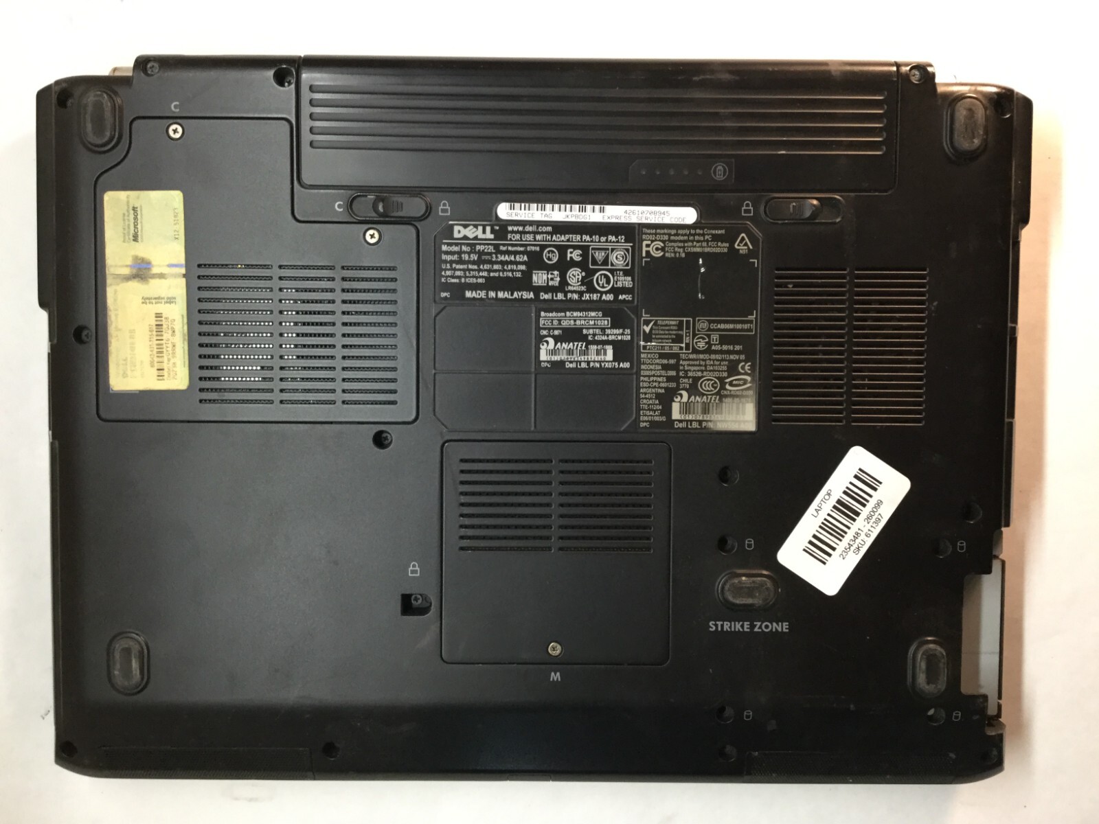 Dell Inspiron 1520 15″ Laptop Intel Core 2 Duo- BOOTS TO BIOS-MZ