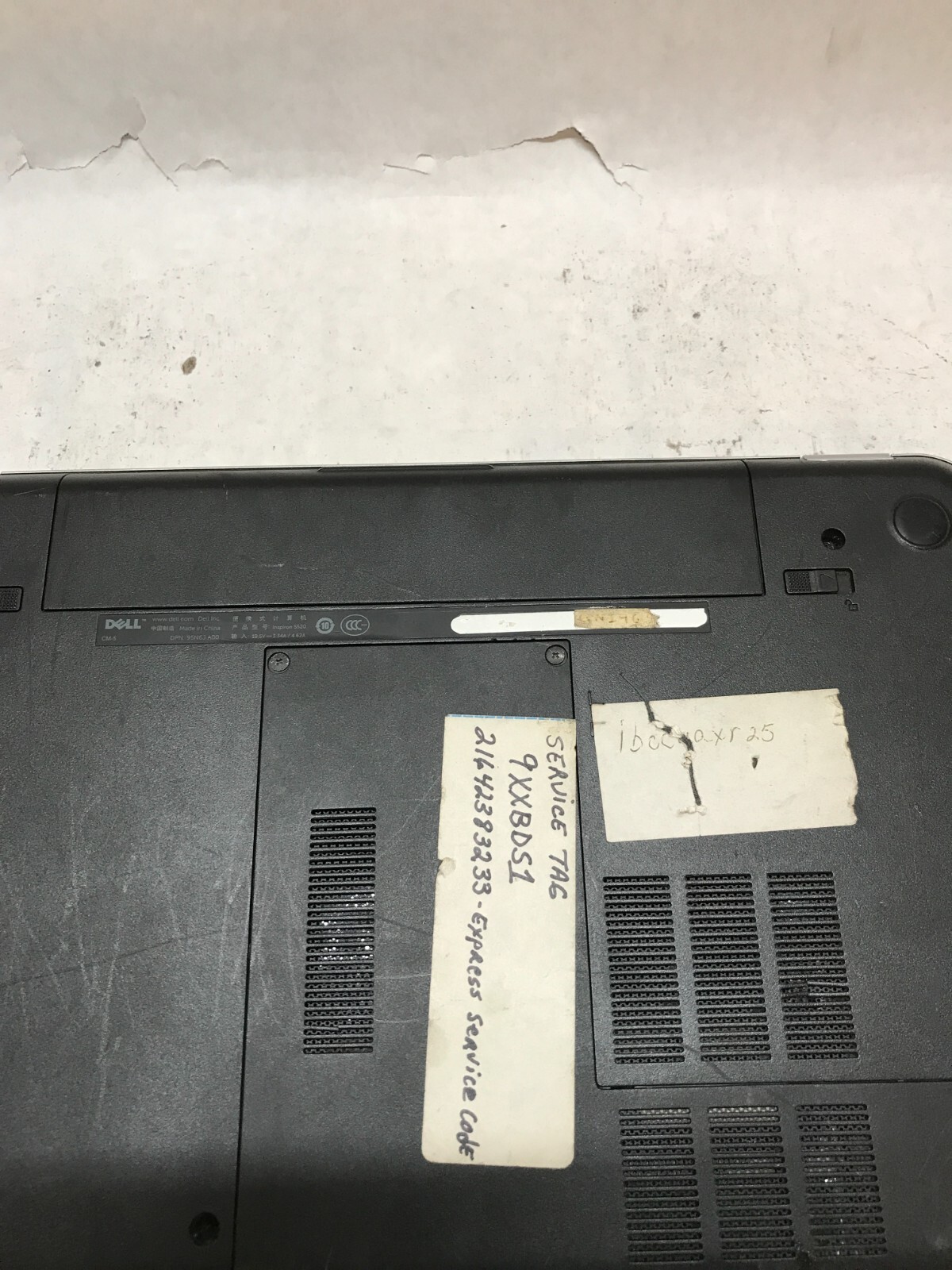 Dell Inspiron 15R 5520 15″ Laptop i3-2370M 2.4GHz NO RAM POWER DEAD For Parts DW