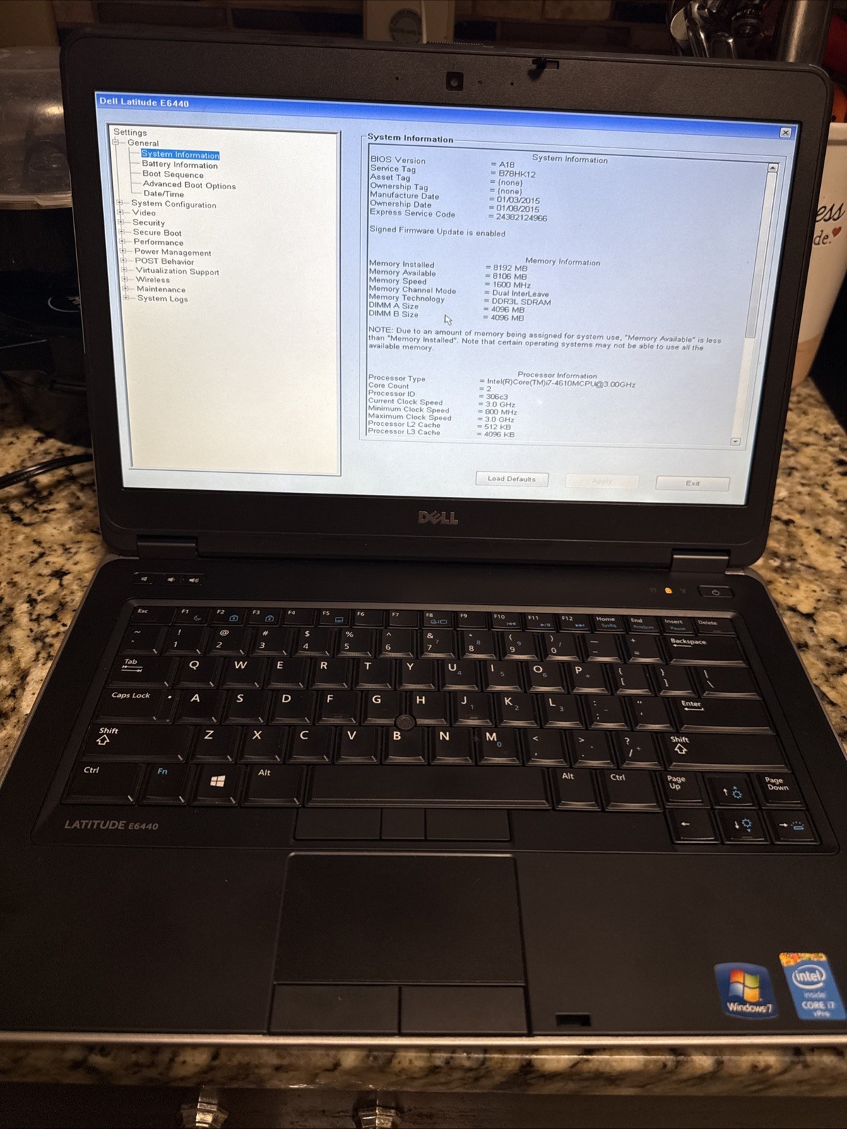 Dell Latitude E6440 i7-4610M 8GB RAM 500GB Win 11 pro Charger Included