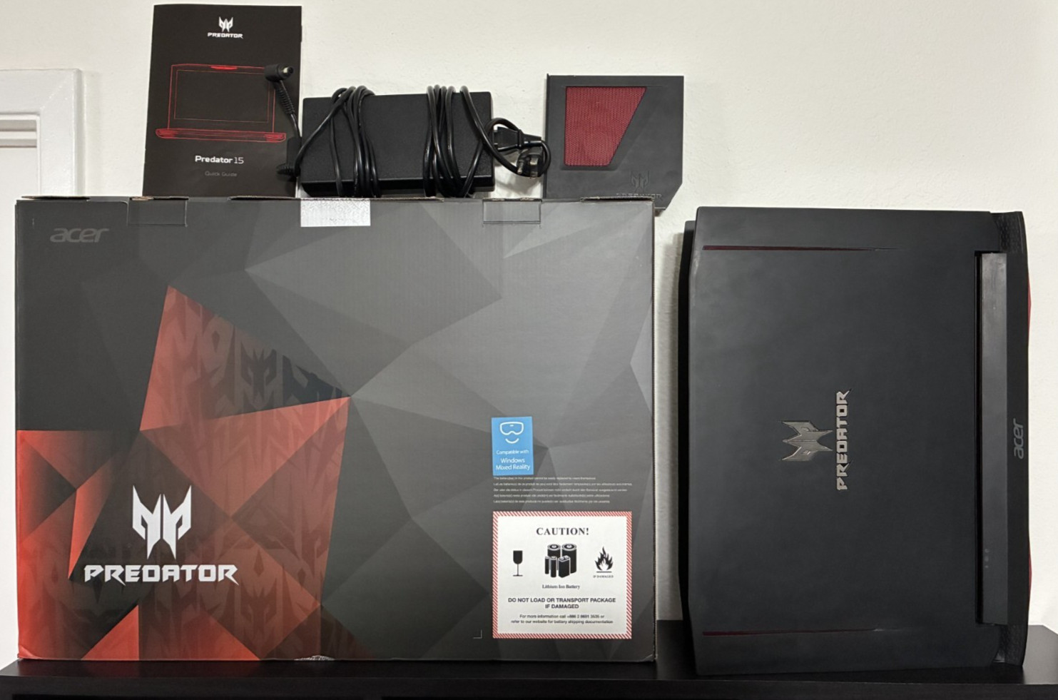 Acer Predator 15 G9-593 Laptop 2018 100% Complete Box, Disc Drive, Fan, Charger