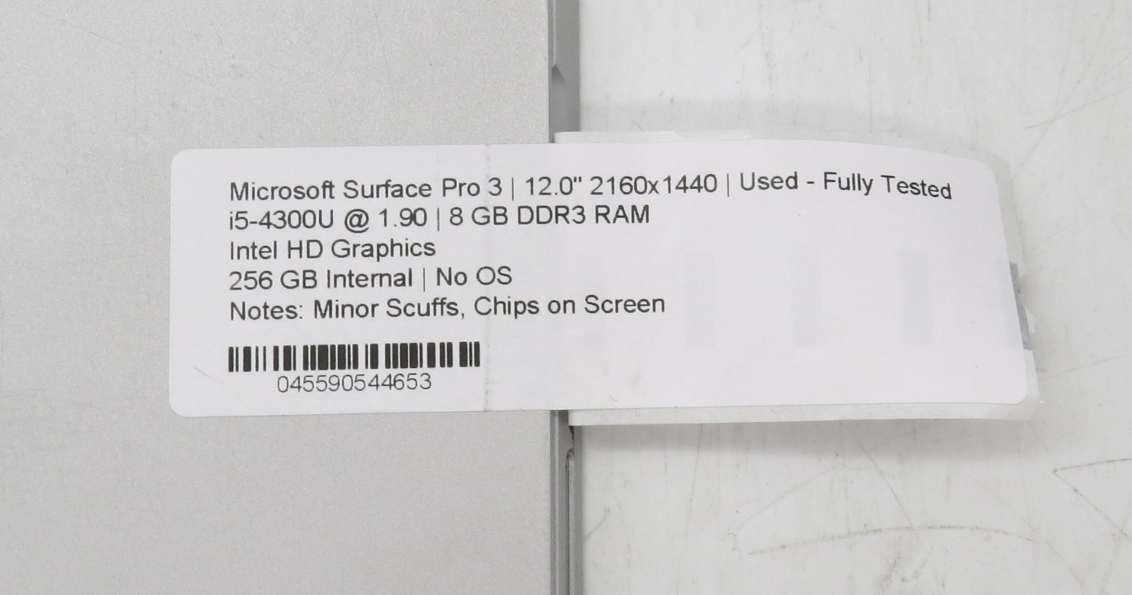 Microsoft Surface Pro 3/12.0″ i5-4300U @1.90GHz/8GB RAM/256GB SSD/No OS *READ*