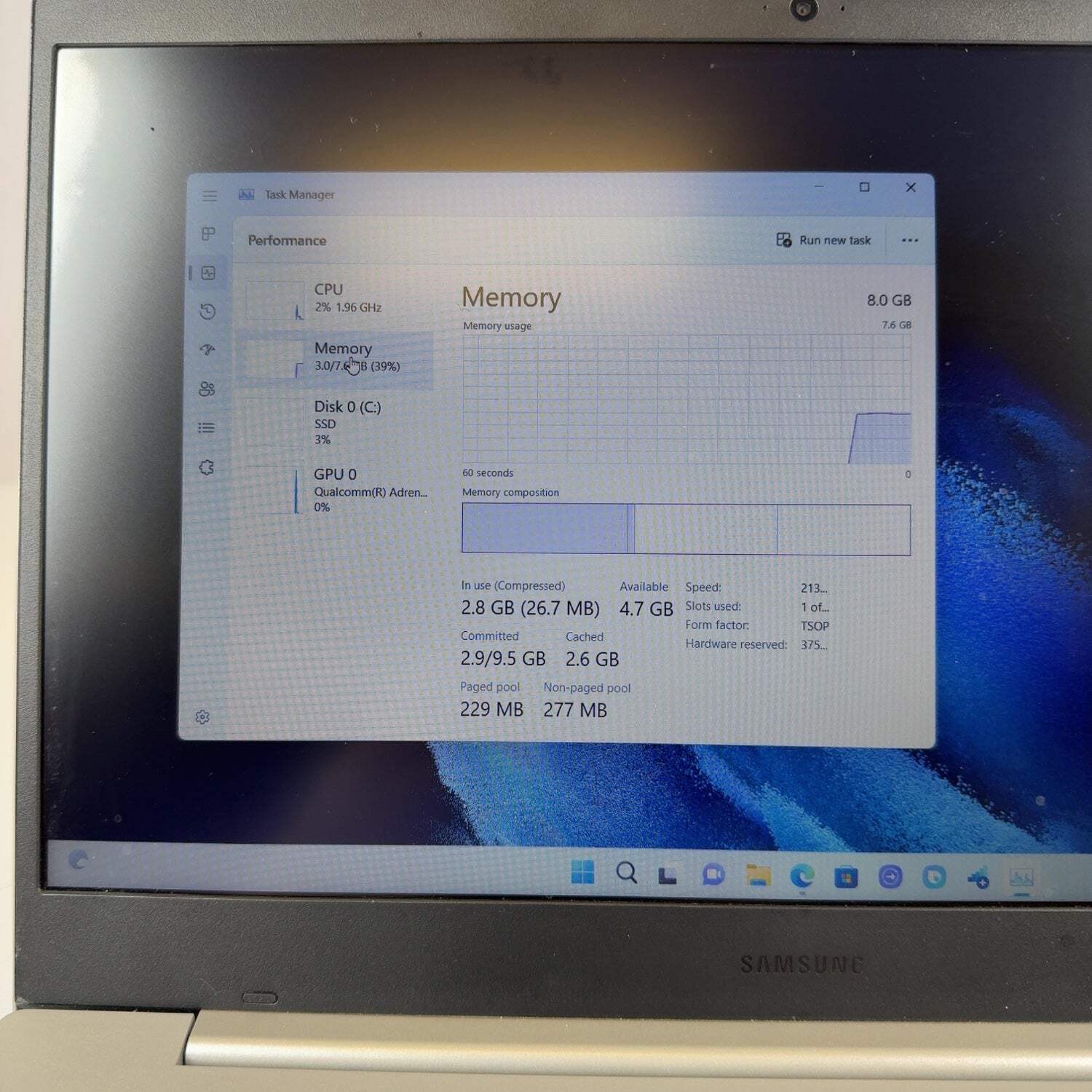 Samsung Galaxy Book NP545XLA 14″ Snapdragon 7c 3.15 4GB RAM 128GB SSD