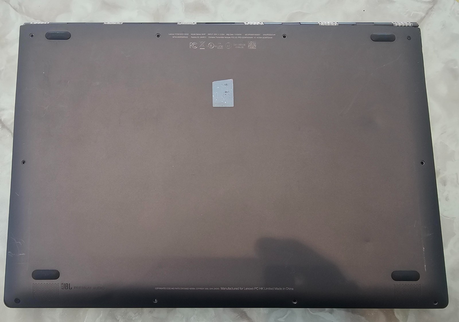 Lenovo Yoga 910-13IKB 80VF Touchscreen Notebook “FOR PARTS”