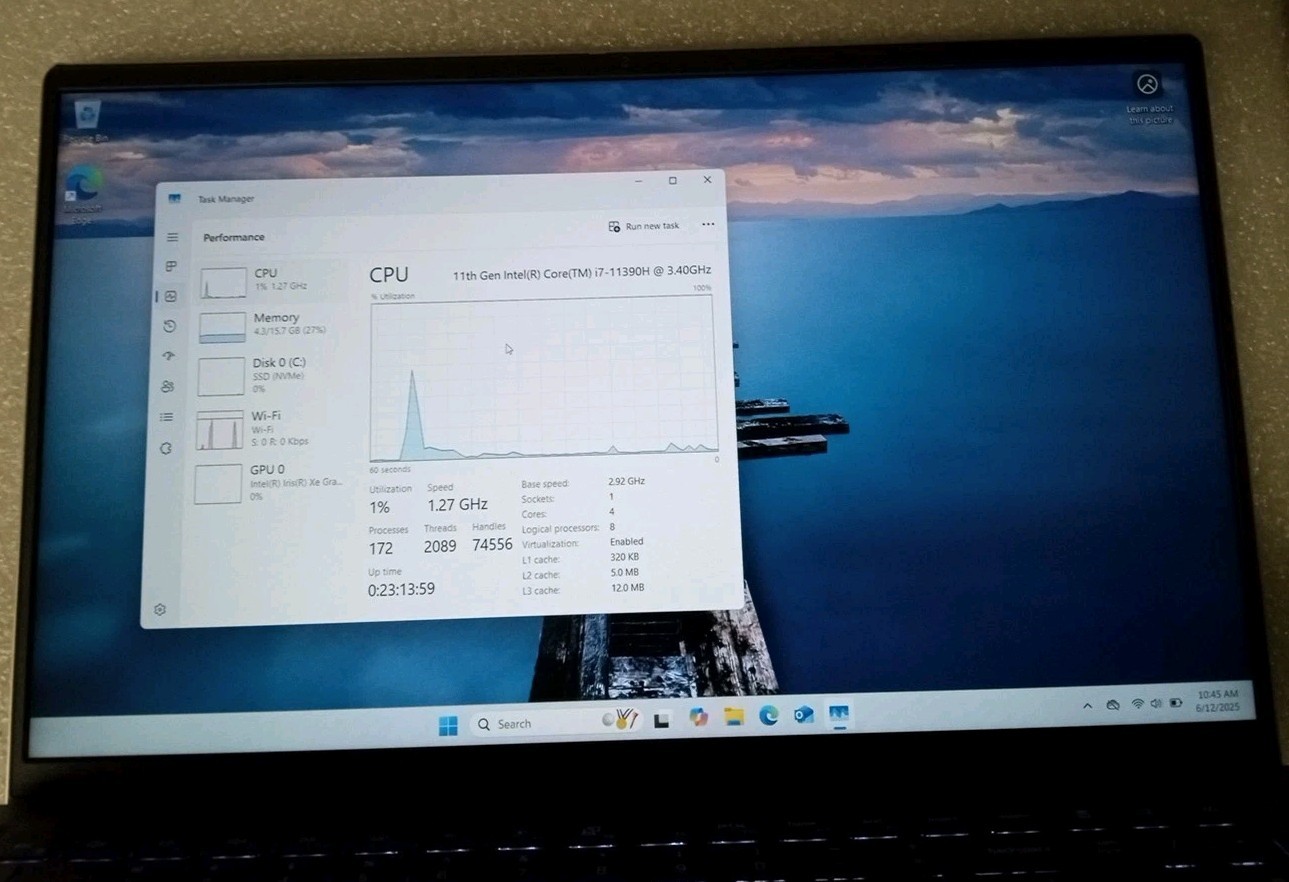 Dell Vostro 15 5510 15.6″ FHD Intel i7-11390H 3.40 GHz 16GB 512GB NVMe