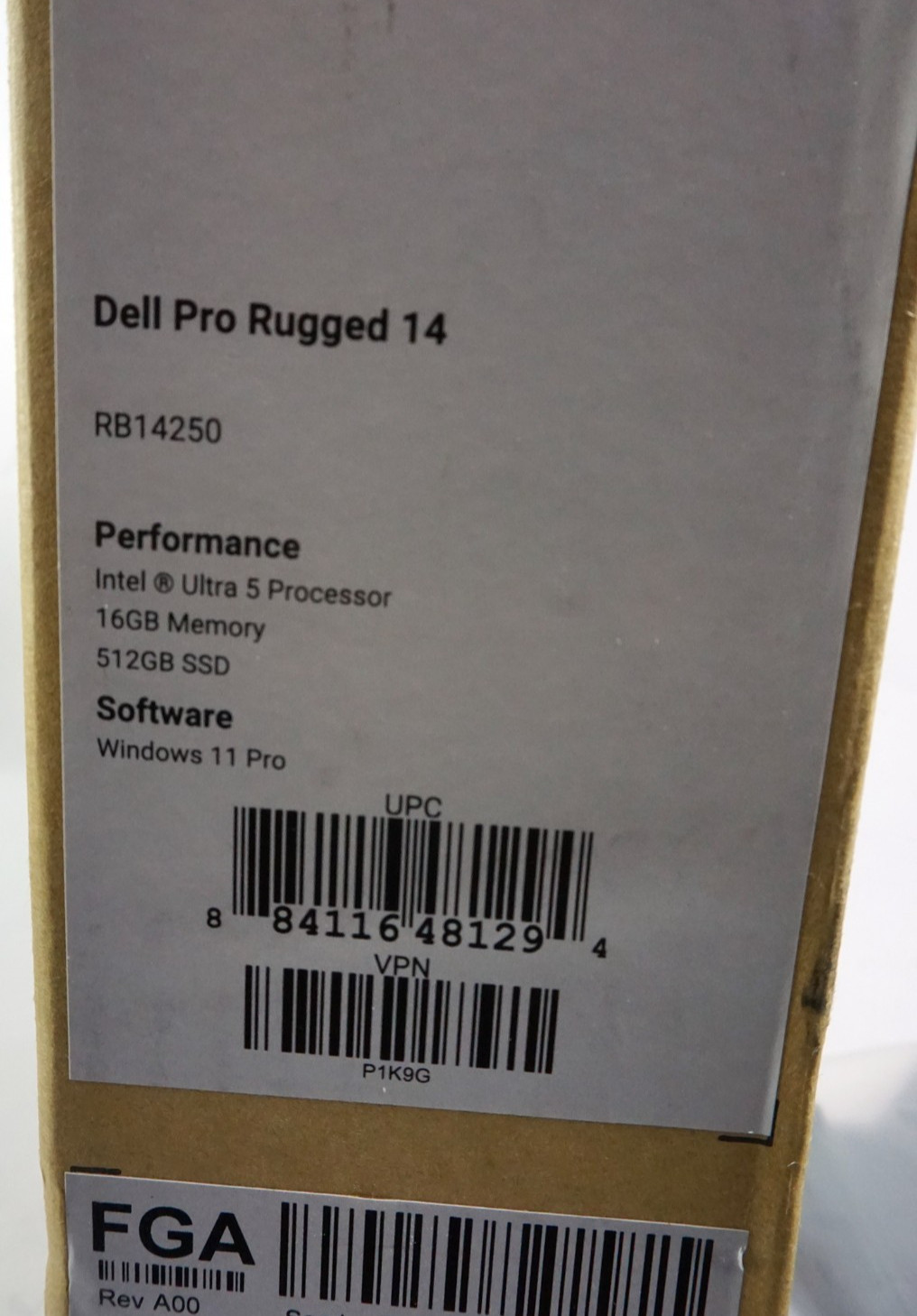 2025 Dell Pro Rugged 14 RB14250 14″ FHD Core Ultra 5 135U 16GB RAM 512GB SSD