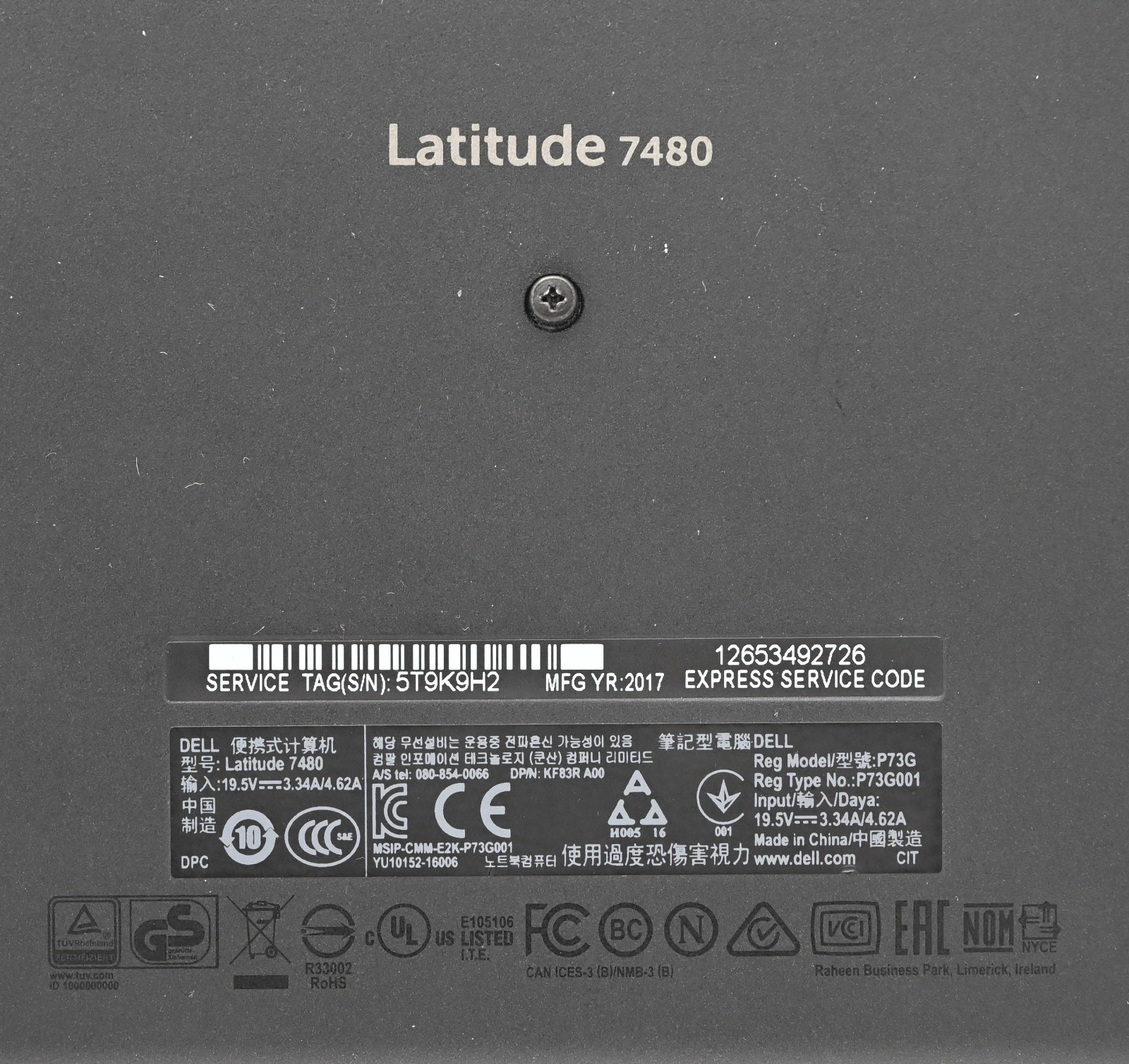 Dell Latitude 7480 i7-7600u 2.8GHz 16GB RAM 128GB SSD Windows 10 Pro