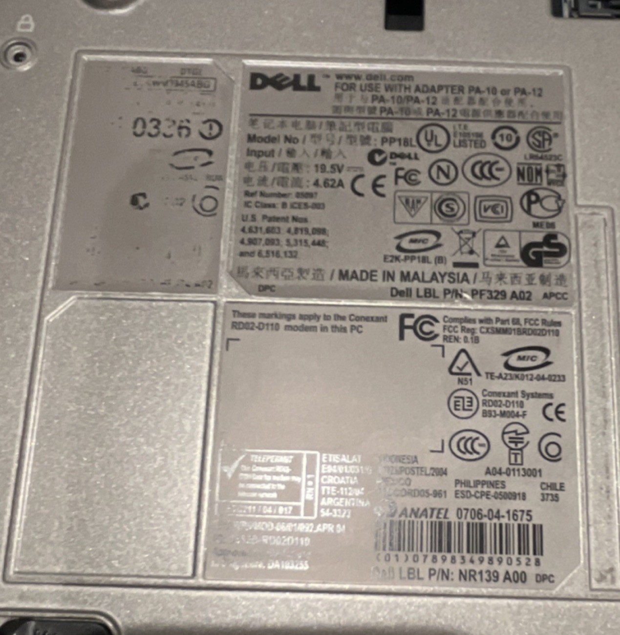 Dell Latitude D620 Laptop with docking station and original papers ‘still runs’