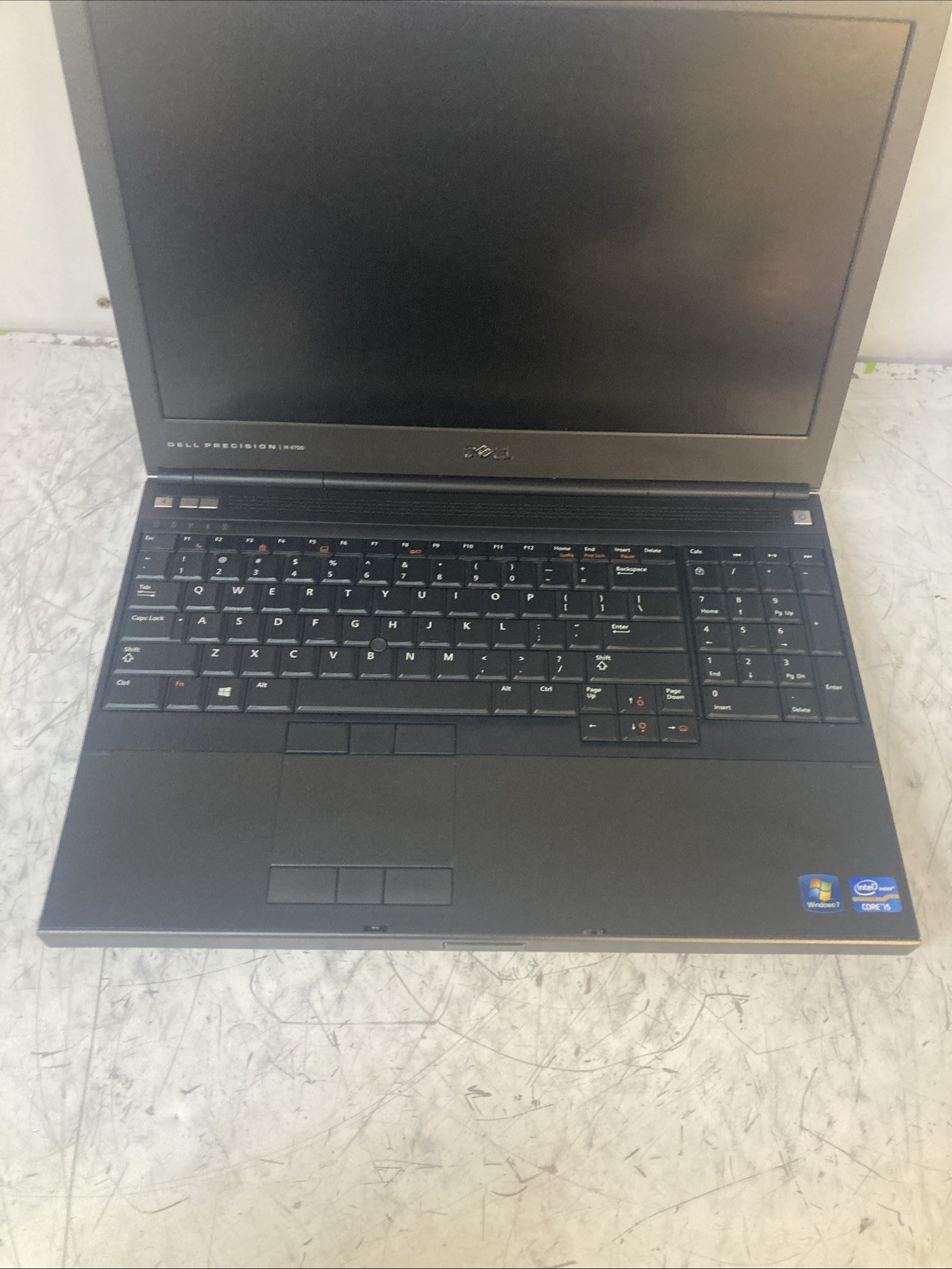 Dell Precision M4700 i5-3360M 2.80GHz 8GB RAM No HDD boot to bios no battery