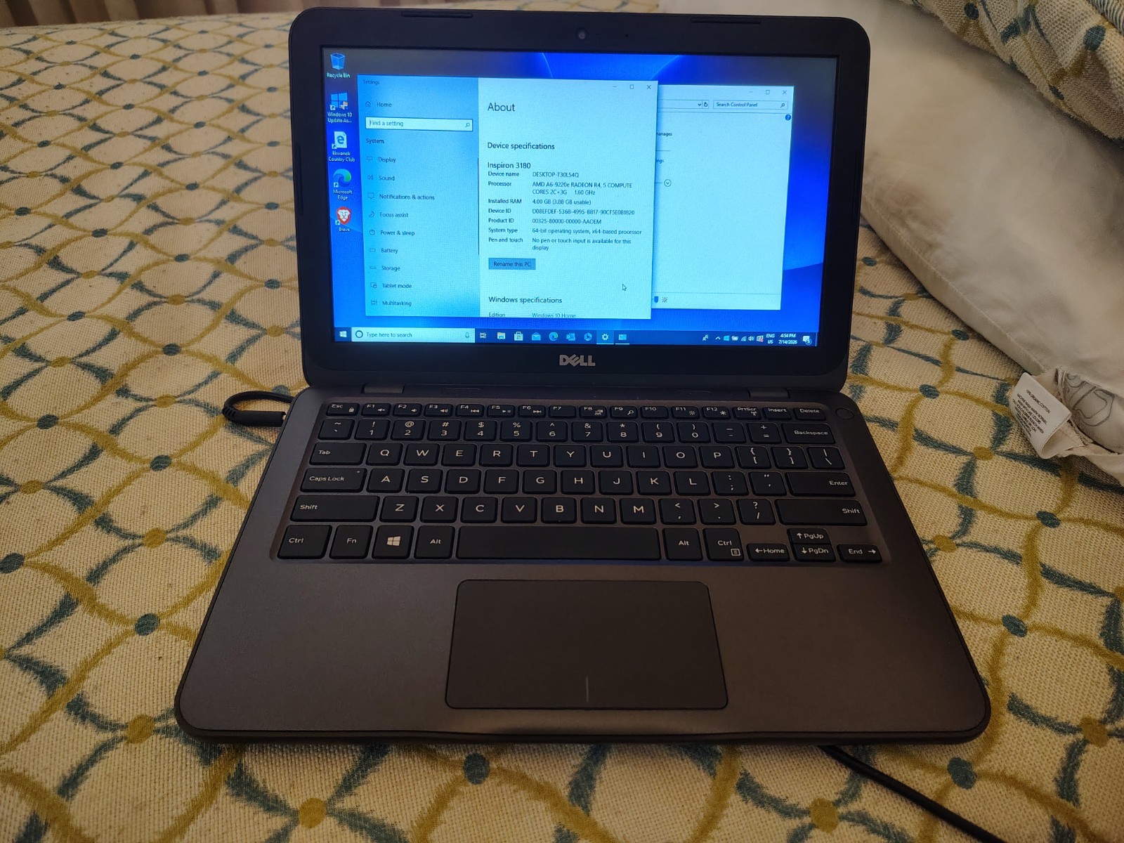 dell inspiron p24t 4gb 32gb Windows 10