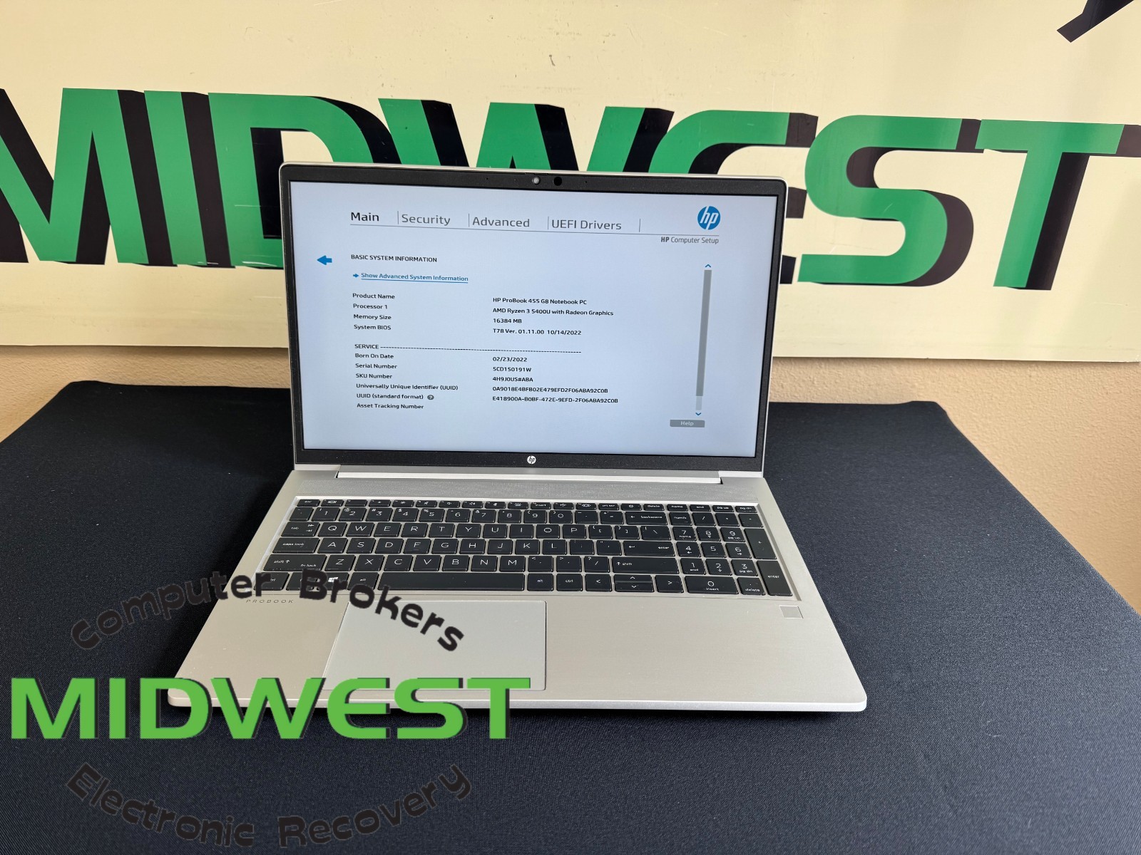 HP ProBook 455 G8 AMD Ryzen 3 5400U 2.6GHz 16GB 128GB SSD