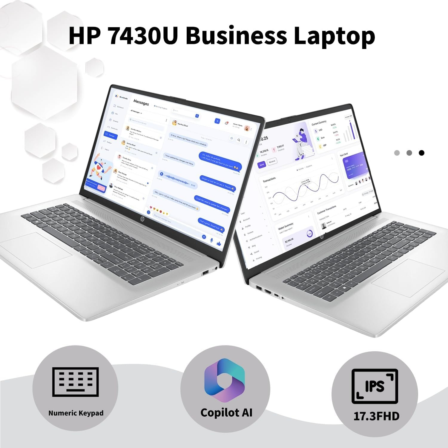 HP 17.3″ FHD Laptop, AMD Ryzen 5 7430U, Up to 64GB RAM 2TB SSD, Win11 Pro