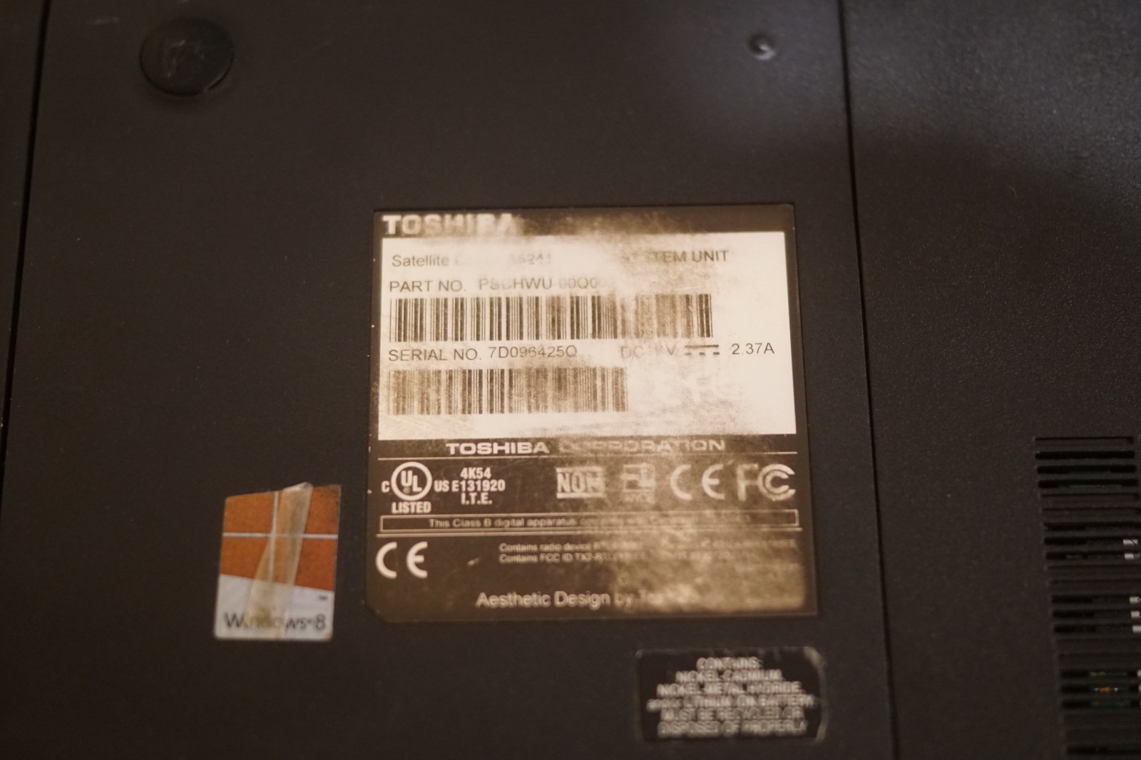 22H2 Version Active WIN10PRO Touch Toshiba Satellite C55t-A@1.40GHz,6GB RAM