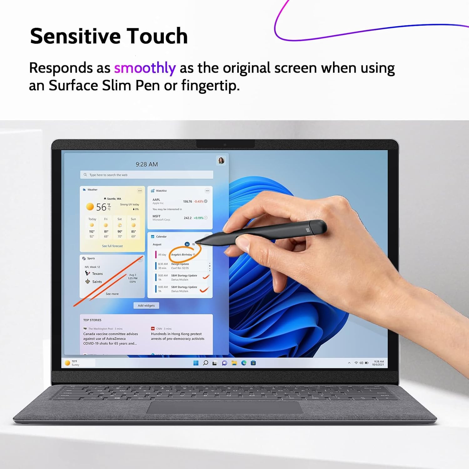 Magnetic Privacy Screen for Surface Laptop 6/5/4/3/2/1 13.5 Inch, Black Filter
