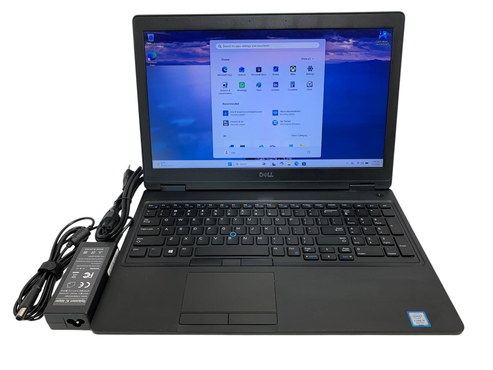 Dell Latitude 5590 15.6″ Laptop – Core i5-8350u 32GB RAM 1TB NVMe SSD Win11P