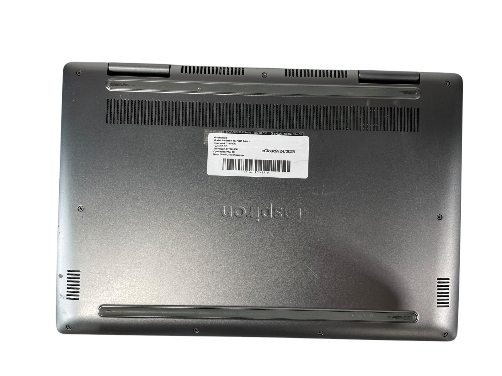 Dell Inspiron 15 7000 2-in-1 Intel i7-8550U 12 GB 1.8 TB HDD WIN 10