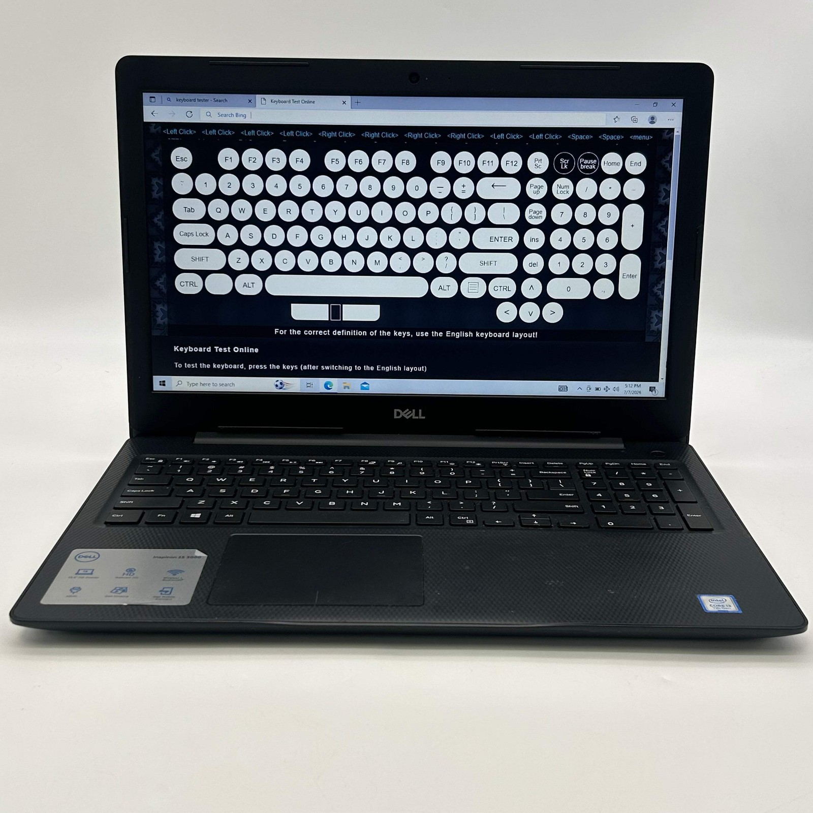 Dell Inspiron 3581 i3 2.3GHz, 8GB RAM, 1TB HDD Laptop