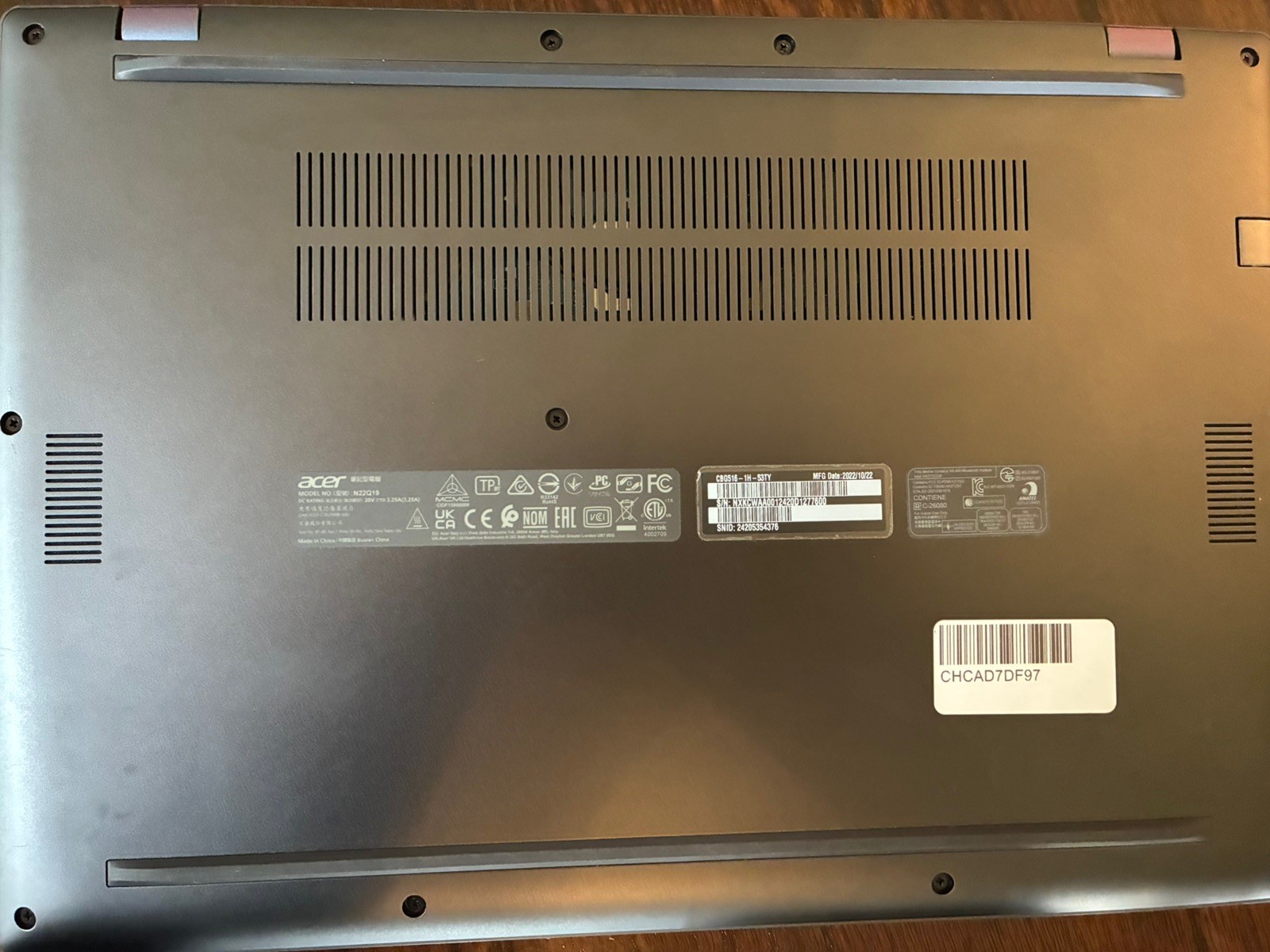 Acer Chromebook Plus 516 16″ Laptop Core i5 8GB RAM 256GB SSD CBG516-1H-53TY