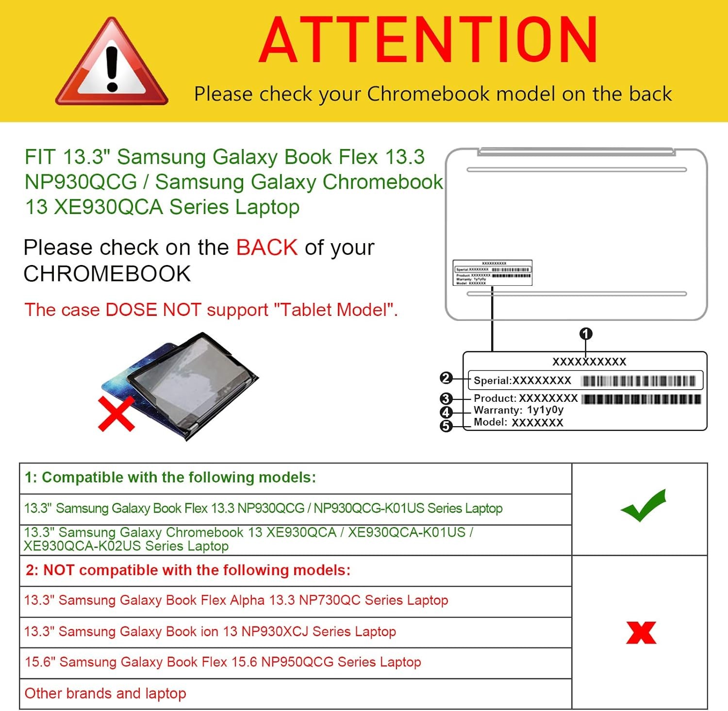 Sleeve Case Cover for 13.3″ Samsung Galaxy Book3 360 NP730QFG and Galaxy Book2 P