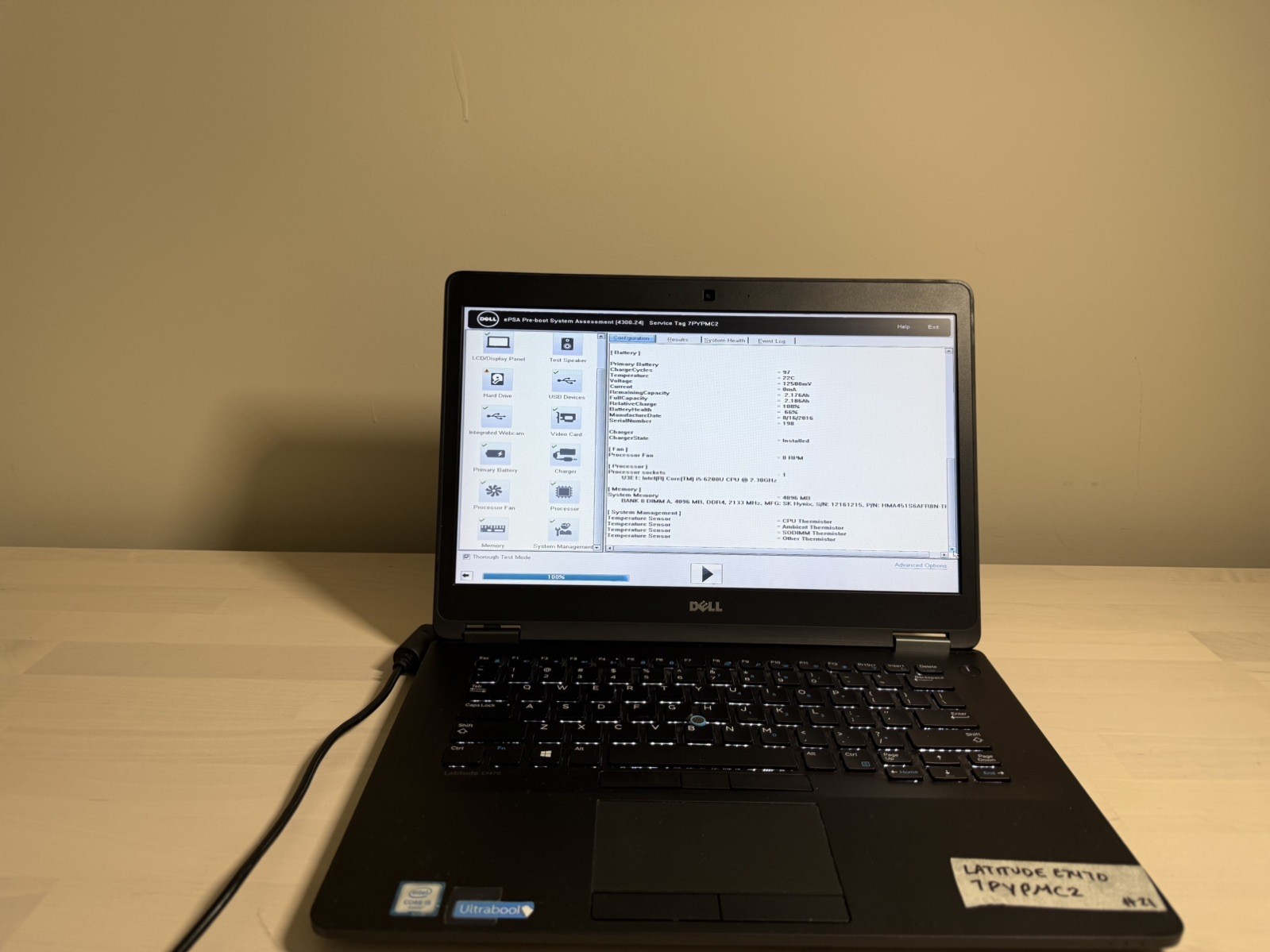 Dell Latitude E7470 Laptop Intel Core i5 6th Gen No HD/OS/AC Adapter
