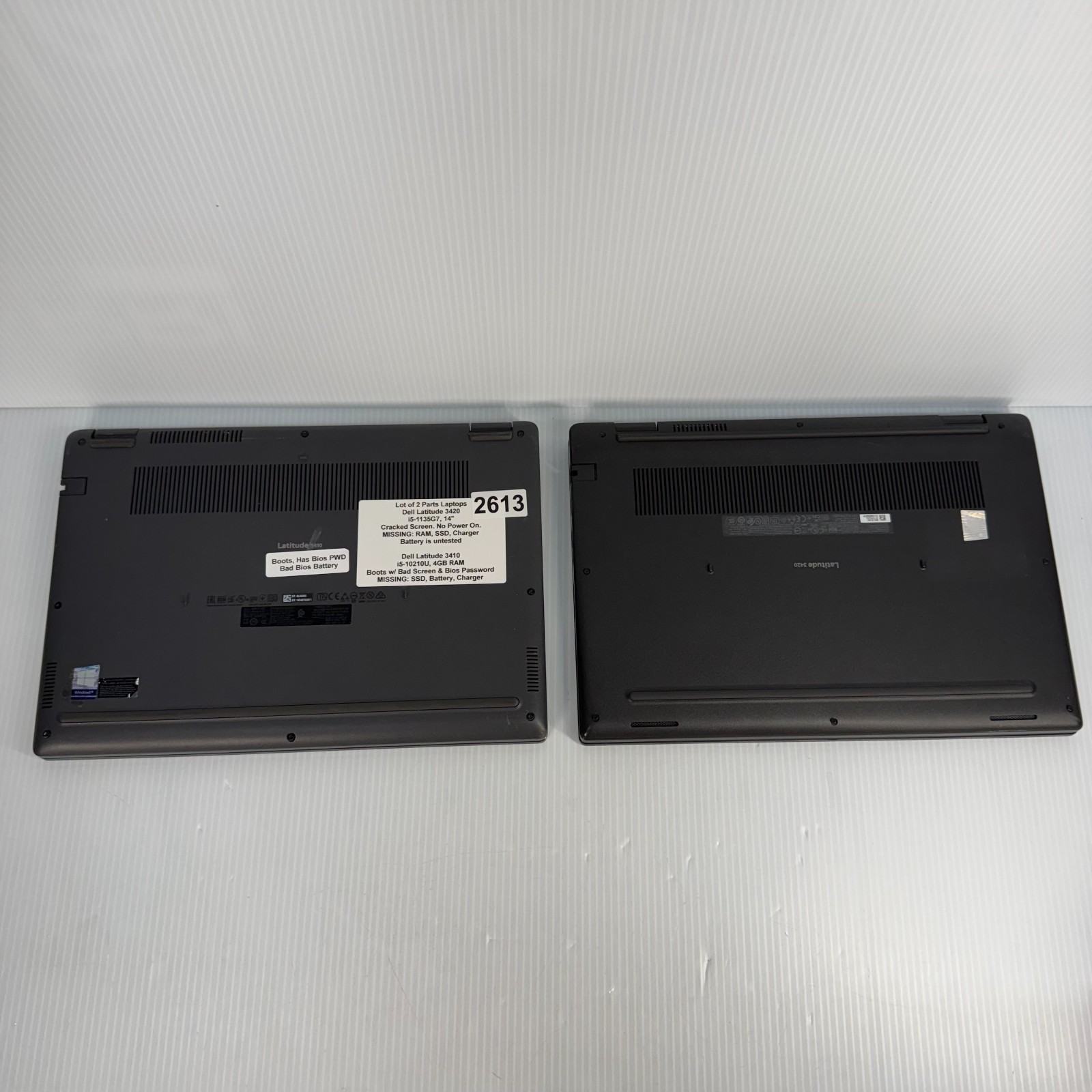 LOT OF 2 Dell Latitude 3420 & 3410 14″ i5 Laptops AS IS PARTS OR REPAIR