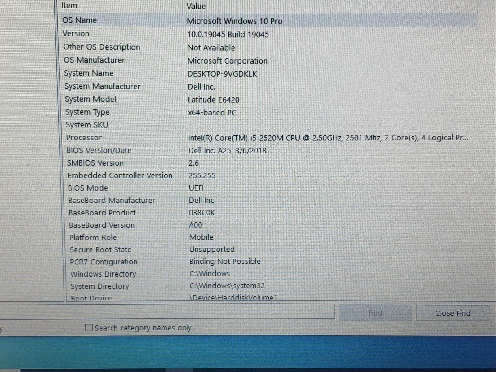 Dell Latitude E6420 i5-2520M 4GB Ram 250GB Hard Drive Windows 10