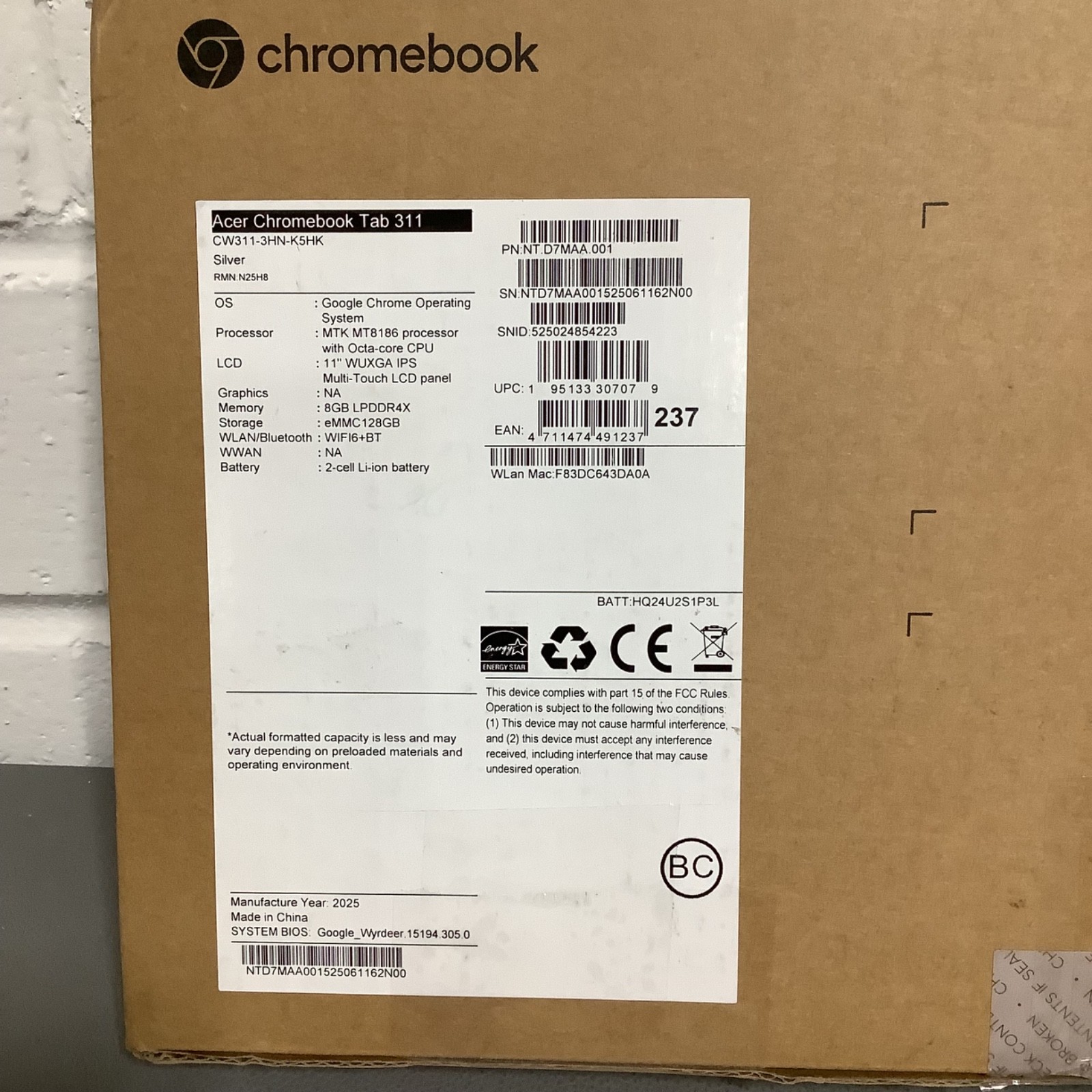 Acer Chromebook Tab 311 Chromebook Tablet – 11″ WUXGA (Sealed).