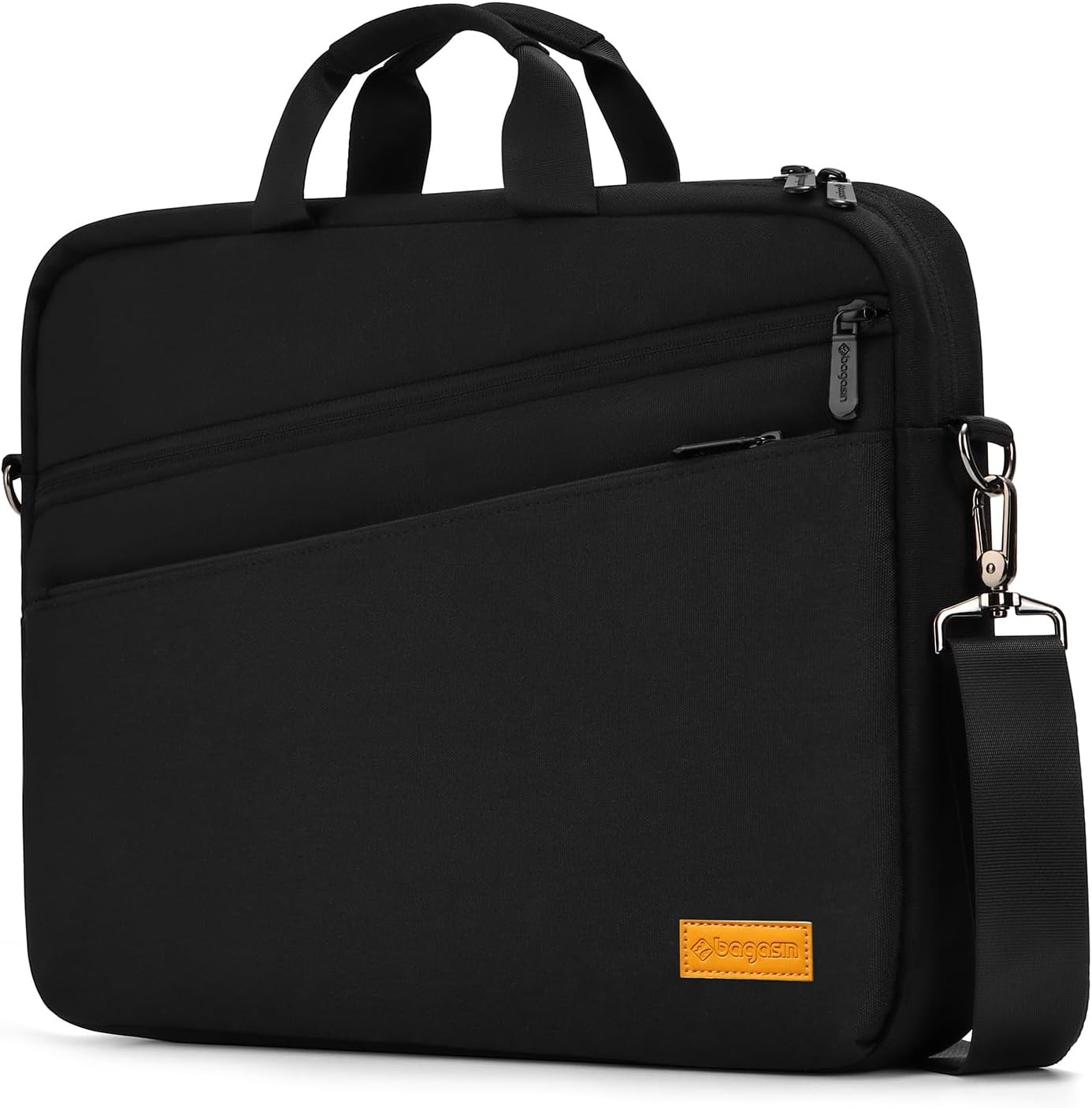 Lightweight Black Laptop Carrying Case for 17-17.3 Inch PCs, Water-Repellent Bri