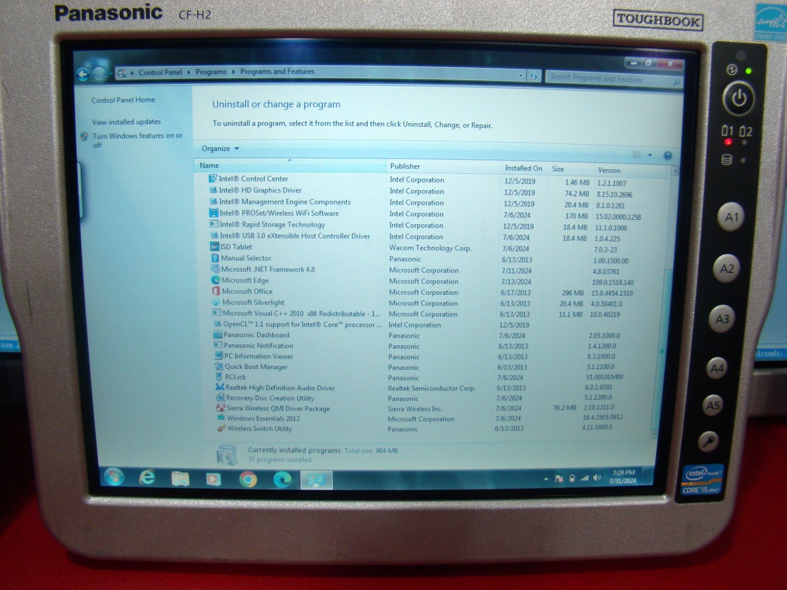 Panasonic CF-H2 i5 1.80GHz Win7 Touchscreen WIFI BlueTooth CF-H2FRJHK1M Tablet