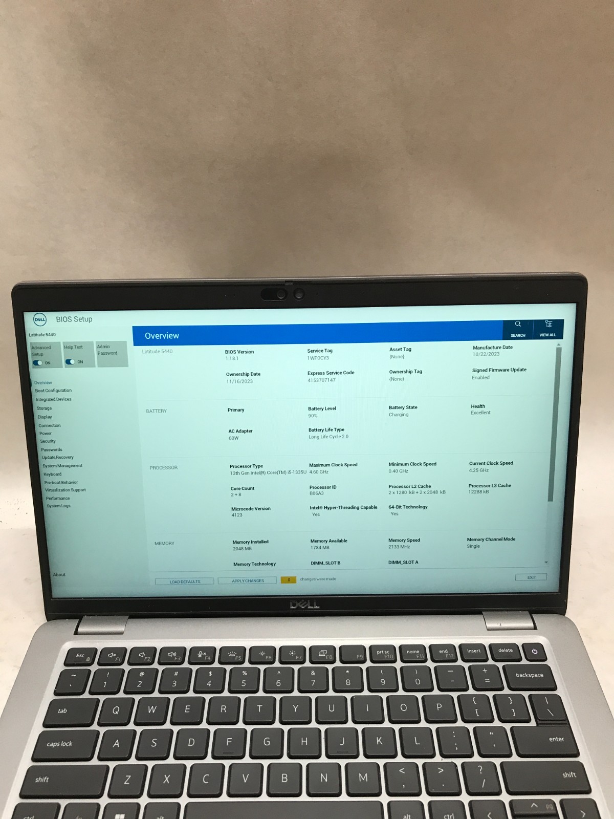 Dell Latitude 5440 14″ Intel Core i5 NO RAM NO SSD/OS Boots NO BOTTOM COVER – DW