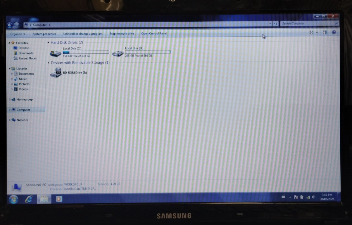 Samsung R580 15.6″ Laptop i5-1st Gen 2.53GHz NVIDIA 4GB RAM 500GB Win7HP H4064