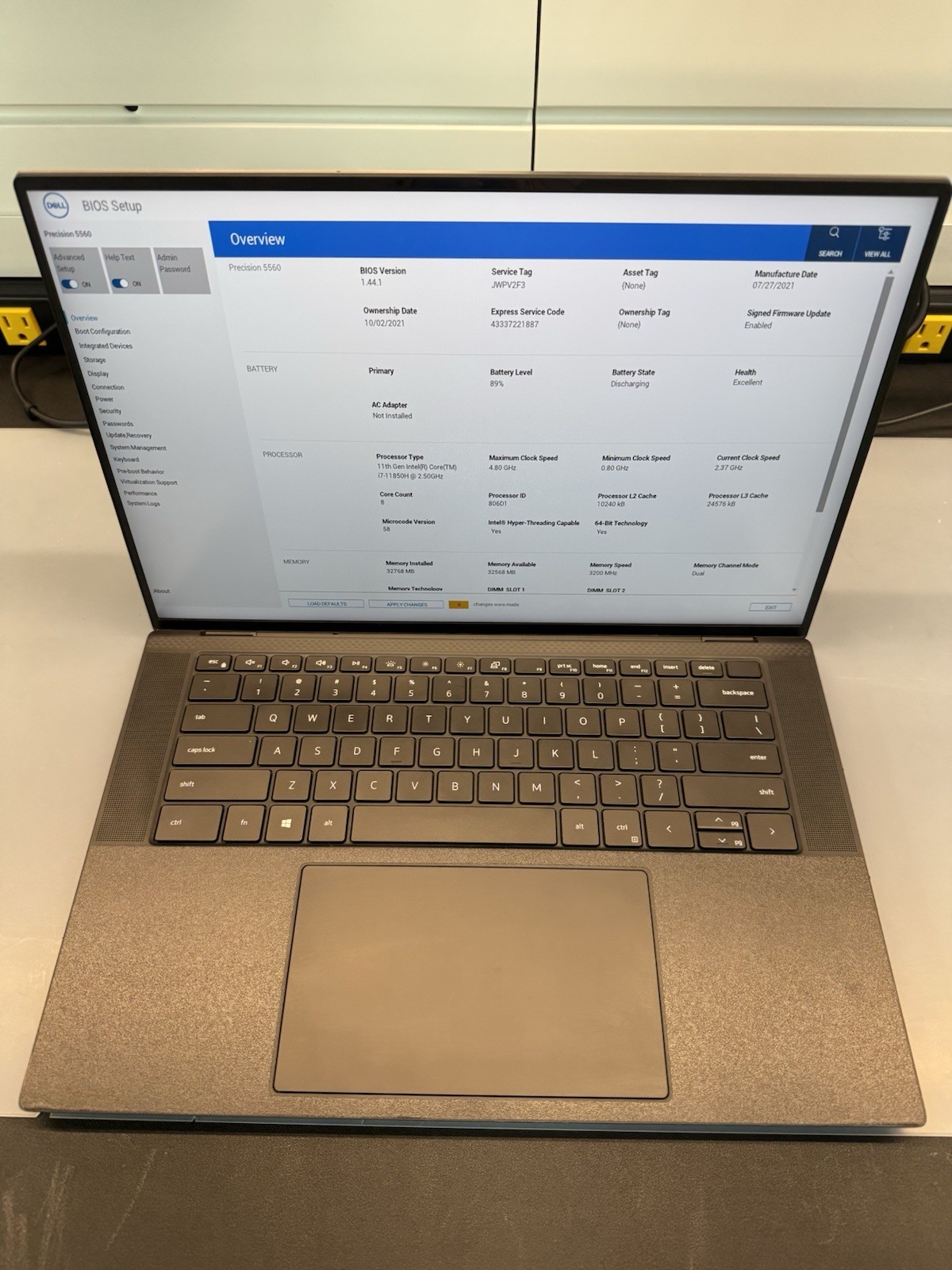 Dell Precision 5560 15″ INTEL i7-11850H 512GB SSD 32GB RAM T1200 WIN11 C *READ