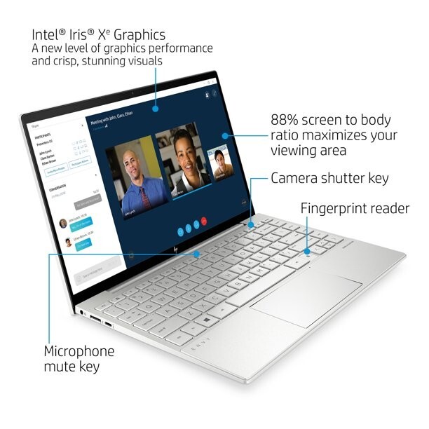 HP Envy 13.3″ Laptop Intel Core i5-1135G7, 8GB RAM, 256GB SSD, Win10 13-ba1047wm