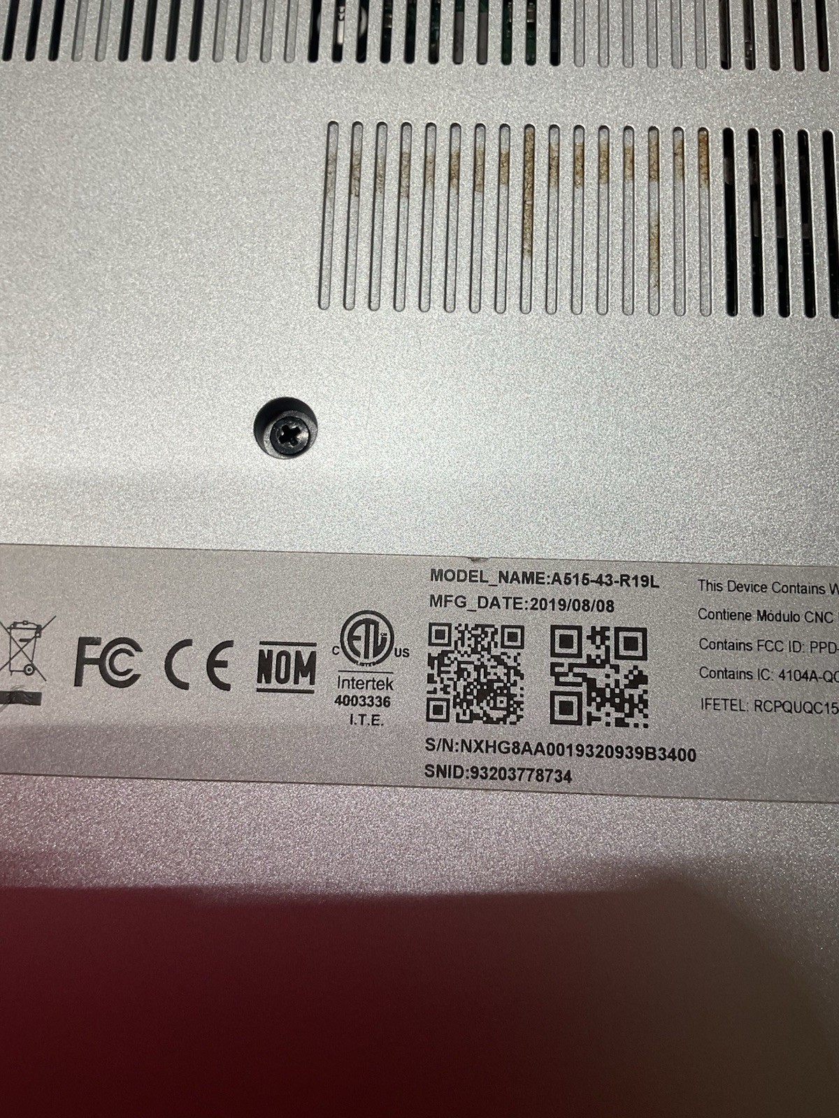 Acer Aspire 5 N19C3 15.6″ Ryzen 3 Radeon Graphics Laptop For Parts ONLY