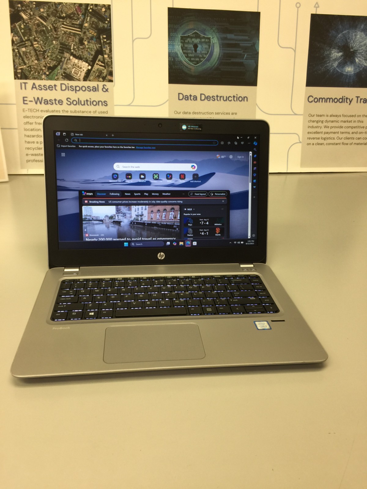 HP ProBook 440 G4 14″ Core i5 7th gen 2.50GHz, 8 GB RAM 256 GB SSD WIN 11 PRO