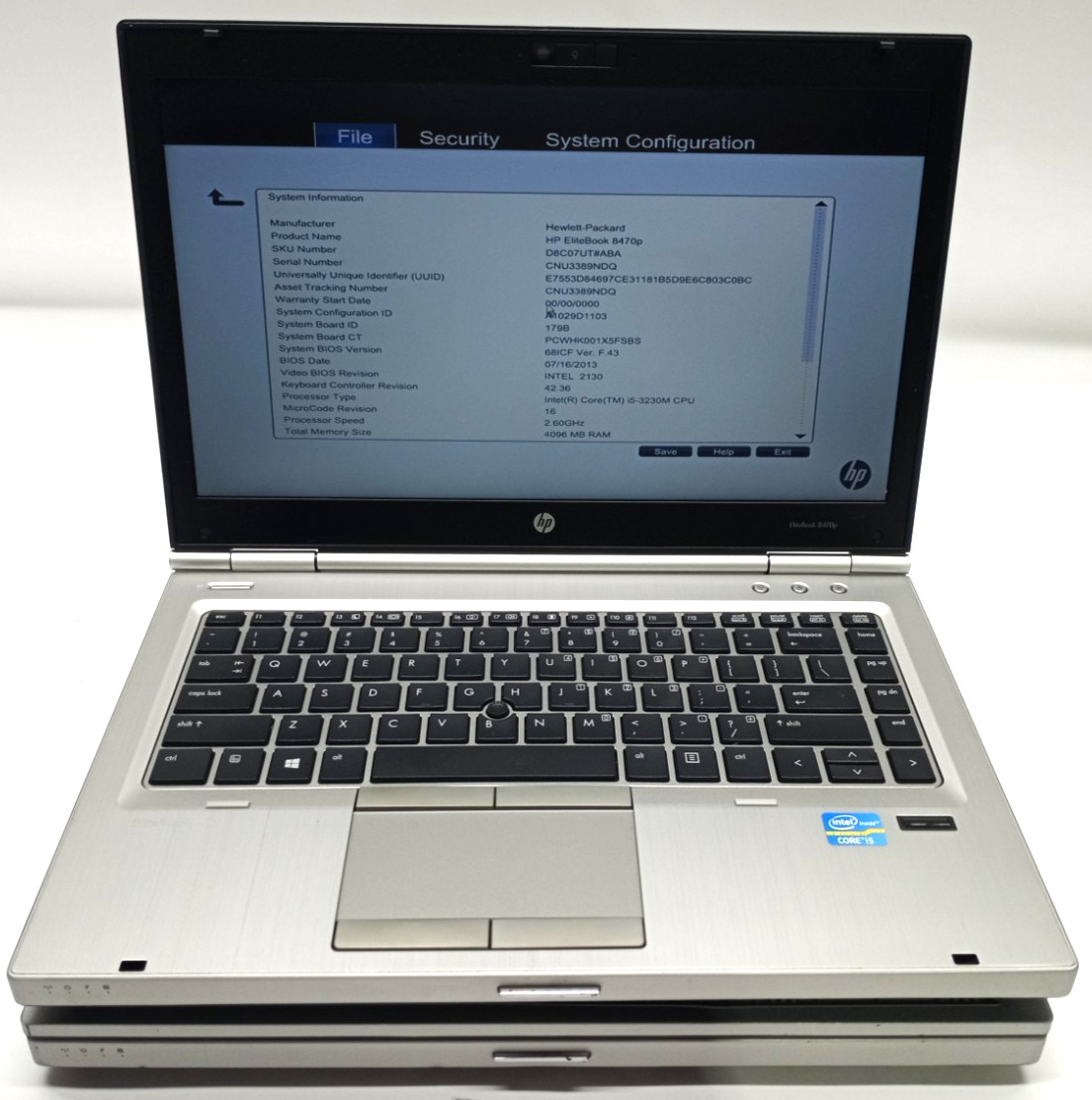 Lot of 2 HP EliteBook 8470p 14″ i5-3340m@2.60GHz 4GB RAM No HDD No OS MC585!