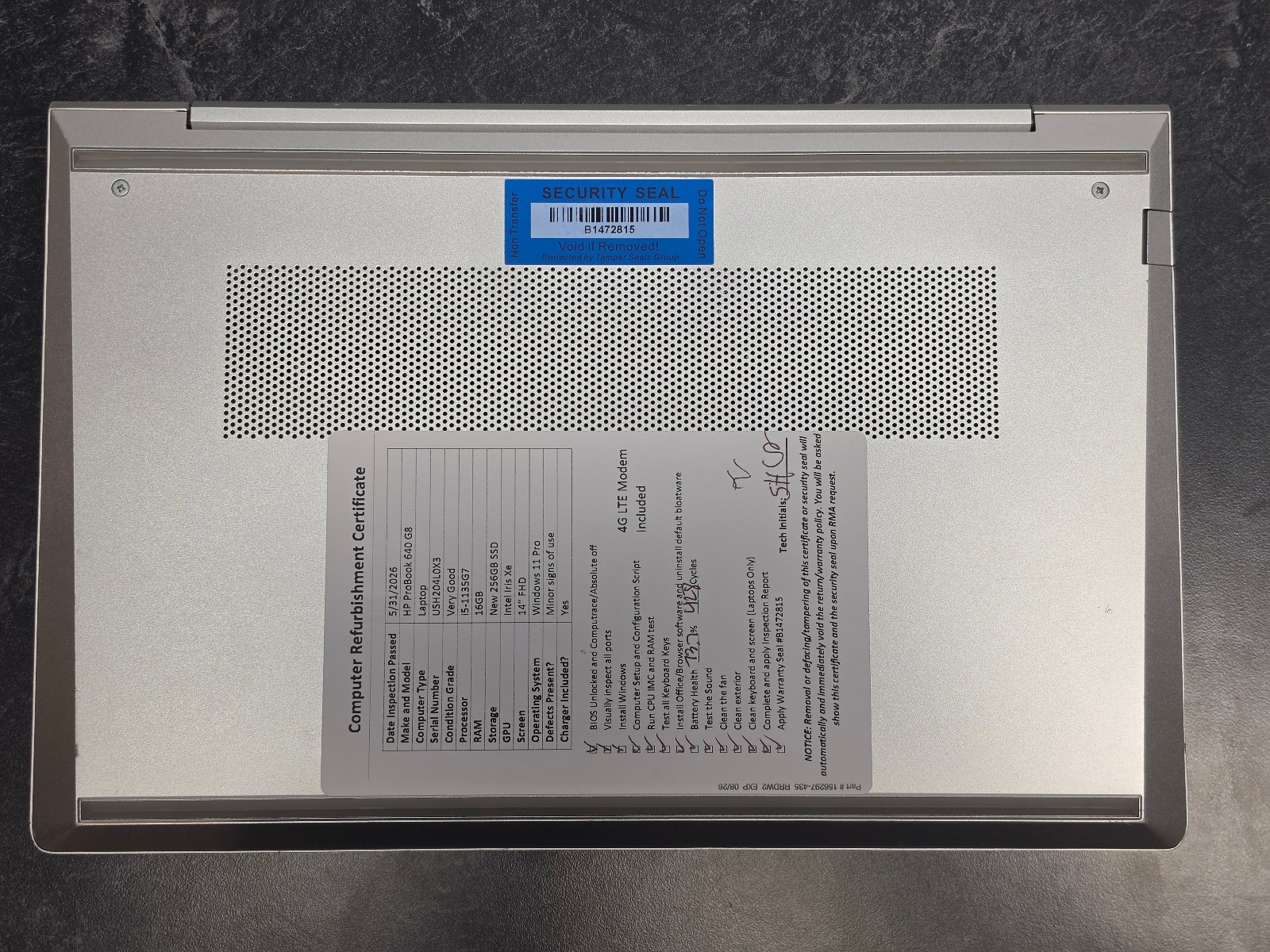 HP ProBook 440 G8 – i5-1135G7, 16GB RAM, New 256GB SSD, 4G LTE WWAN, 1080p IPS