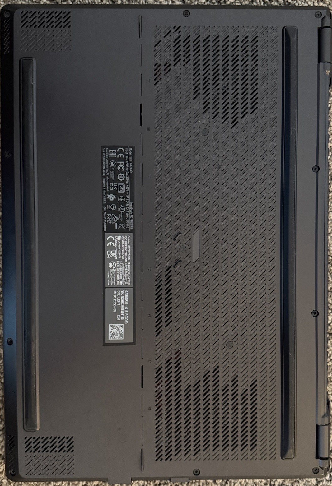 ASUS ROG Zephyrus G15 Gaming Laptop AMD Ryzen 9 RTX 3060 500 GB SSD (GA503_RM)