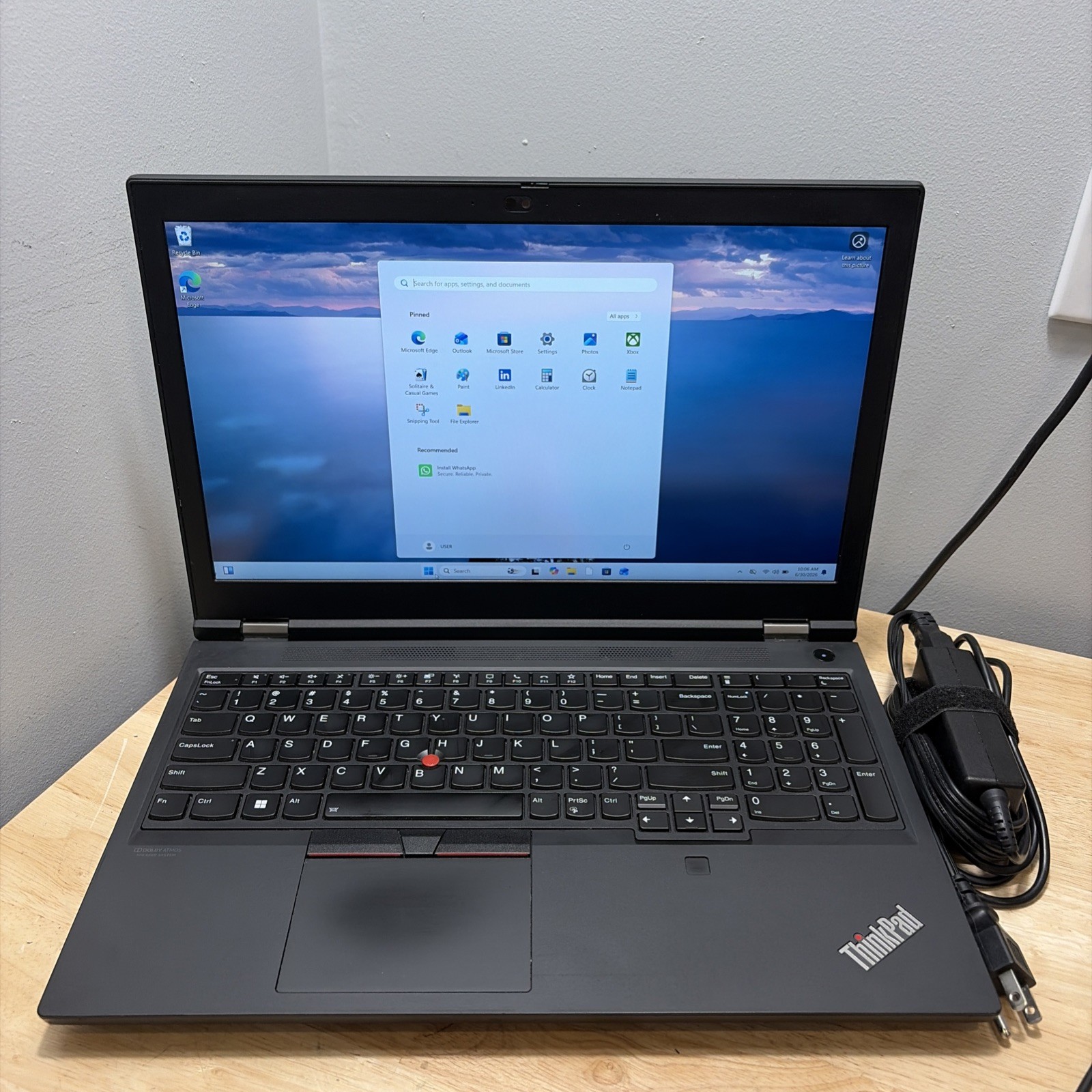Lenovo ThinkPad P15 Gen 2i Core I7-11800H 2.3GHZ 64GB 1TB Nvidia RTX A4000 Read