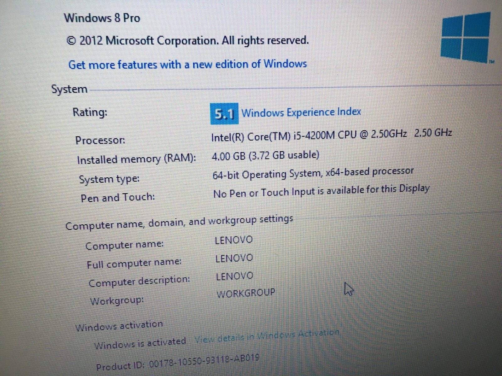 Lenovo ThinkPad Edge E440 14in. (500GB, Intel Core i5 4th Gen., 2.5GHz, 4GB)