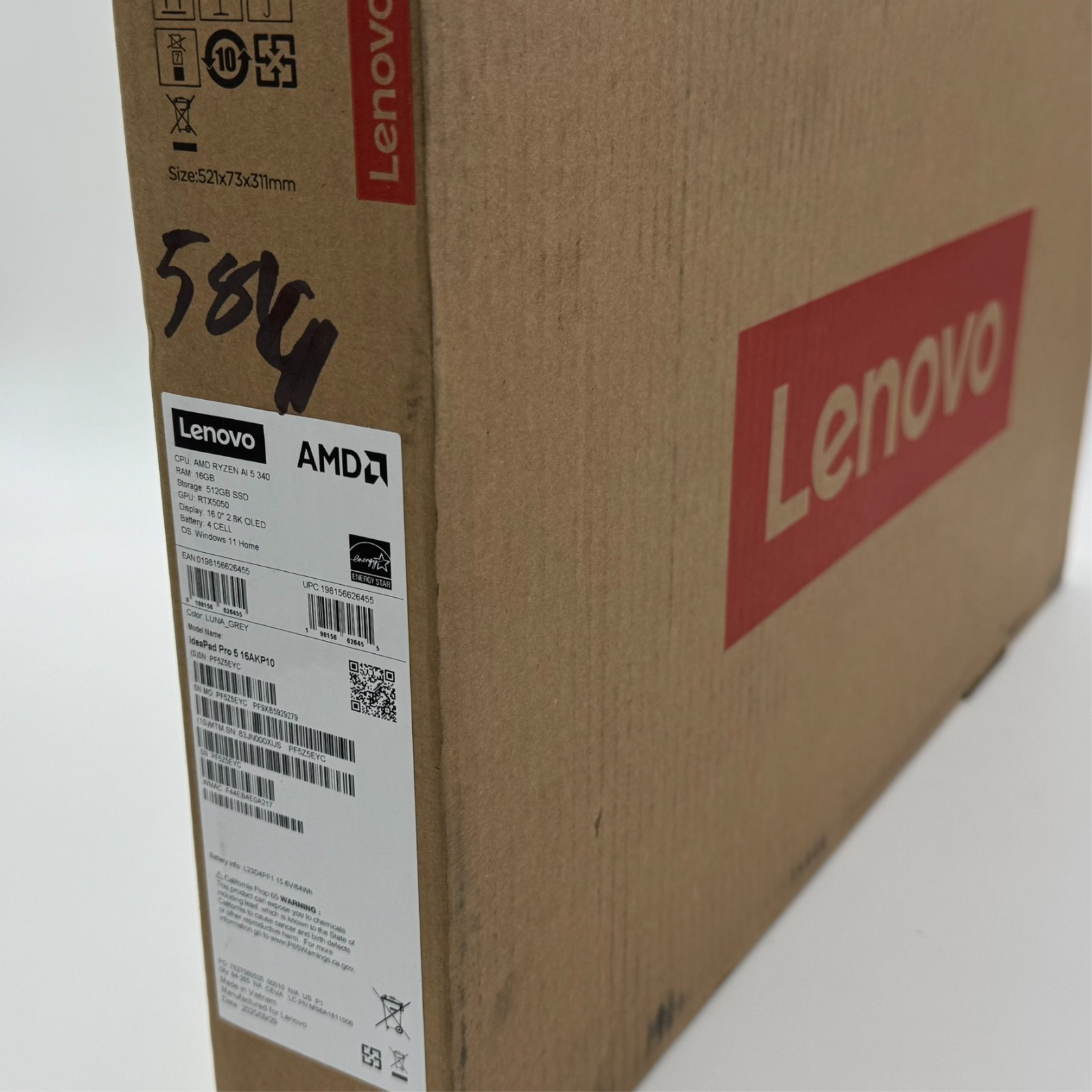 Lenovo IdeaPad Pro 5 16″ 2.8K OLED 120Hz RTX 5050 Ryzen AI 5 16GB 512GB 2025