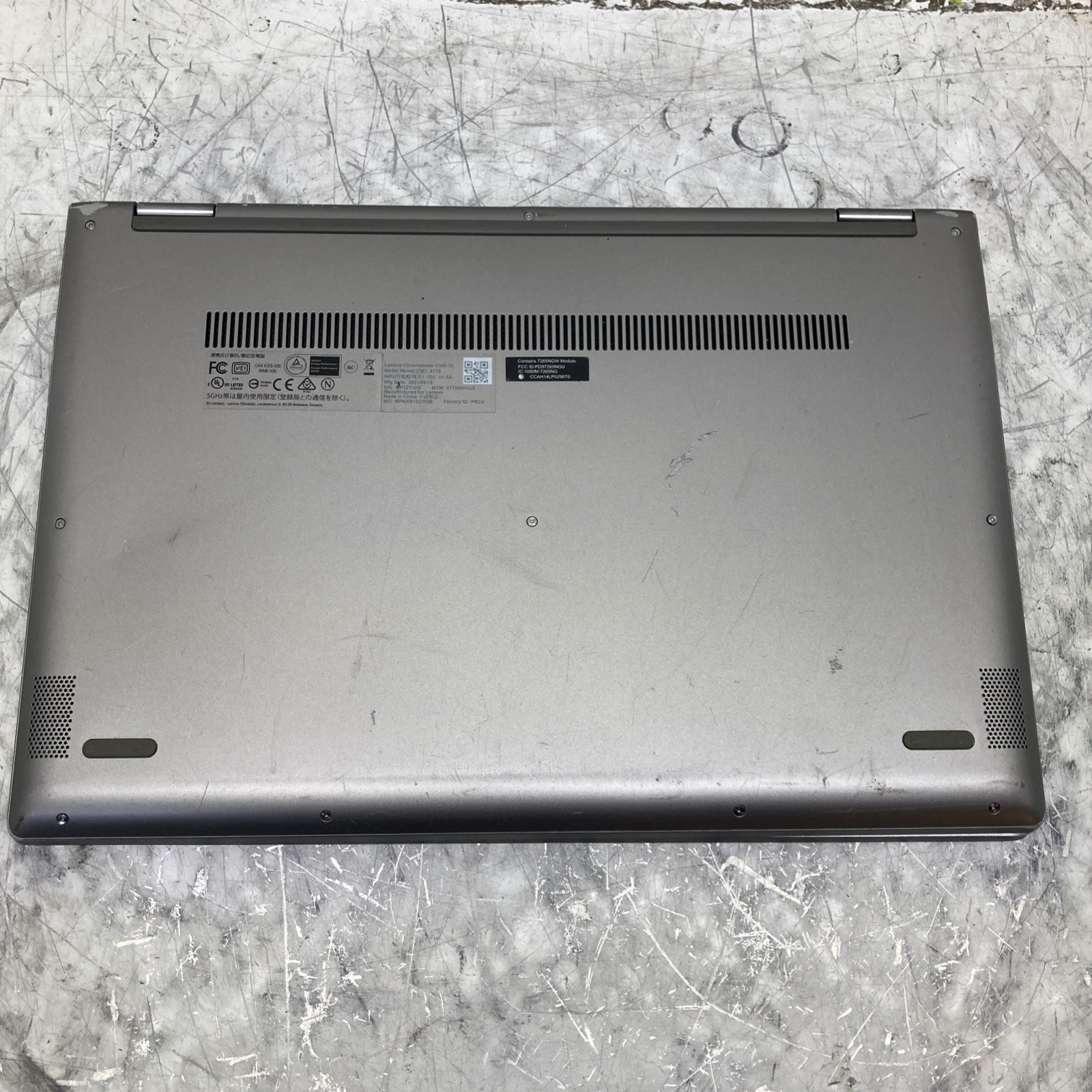 Lenovo Chromebook C340-15 i3-8130U 2.2GHz 4GB RAM 1.8 GB Broken screen