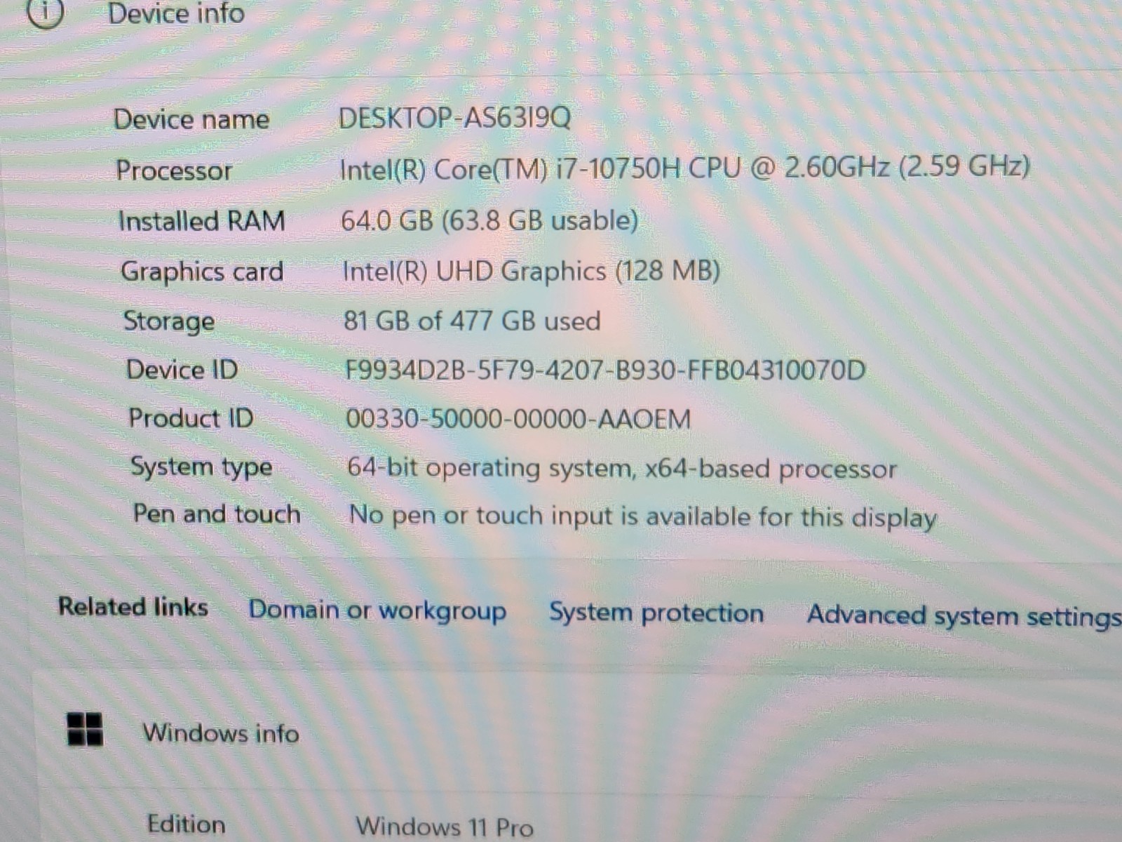 Lenovo ThinkPad P15 Gen 1 15.6″ FHD i7-10750H 2.6GHz 32GB 512GB SSD Win 11 Pro ~