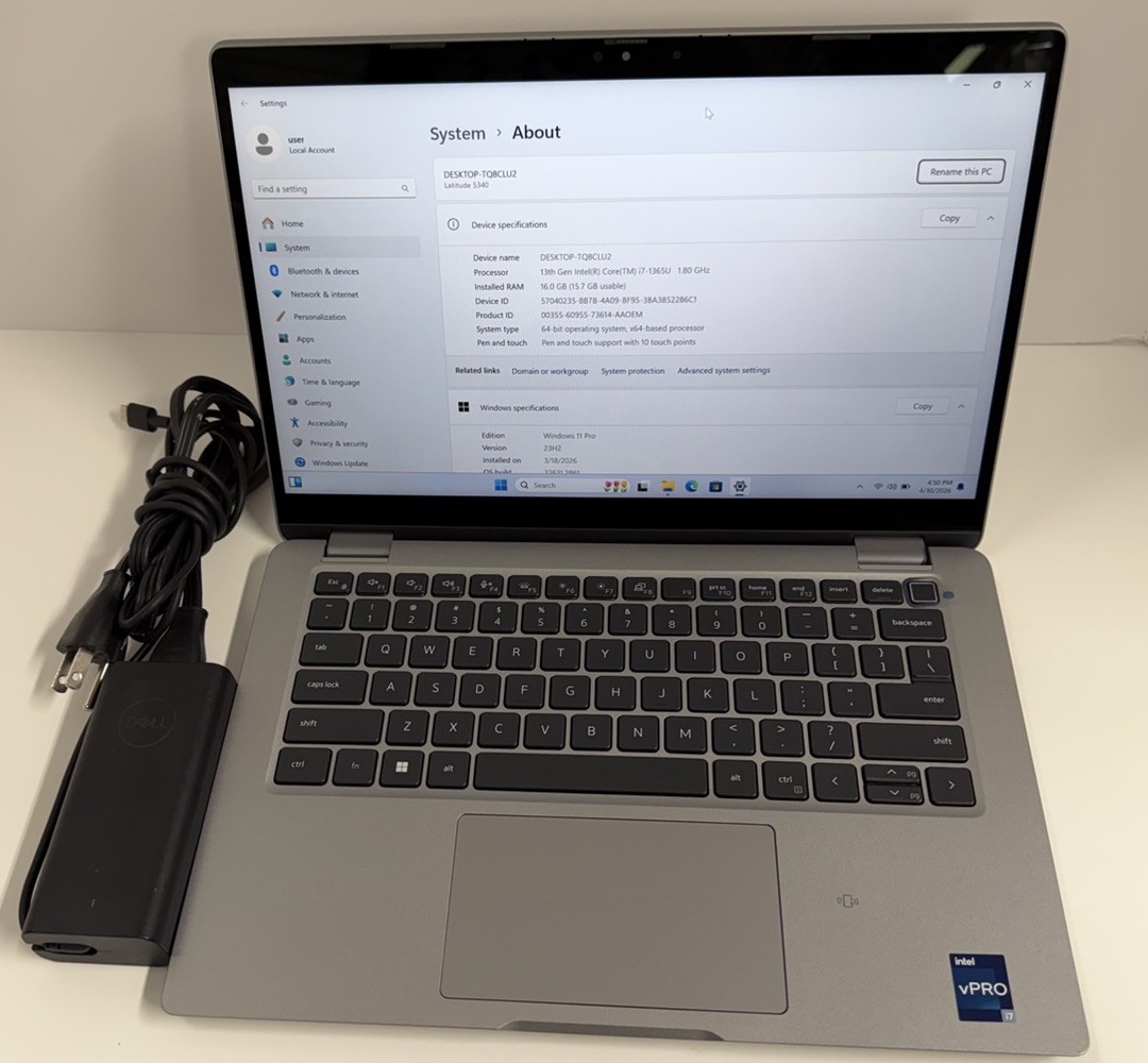 Dell Latitude 5340 2-in-1 13″ FHD Touch I7-1365U 256GB NVMe 16GB W11 PRO
