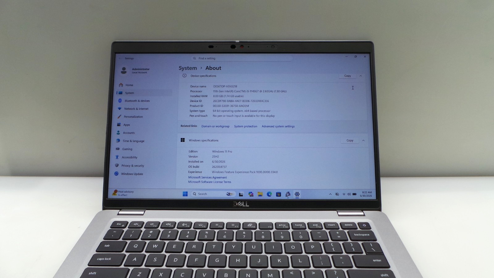 Dell Latitude 5420 | 14″ | i5-1145G7 2.60GHz | 8GB RAM 256GB NVMe | ***READ***
