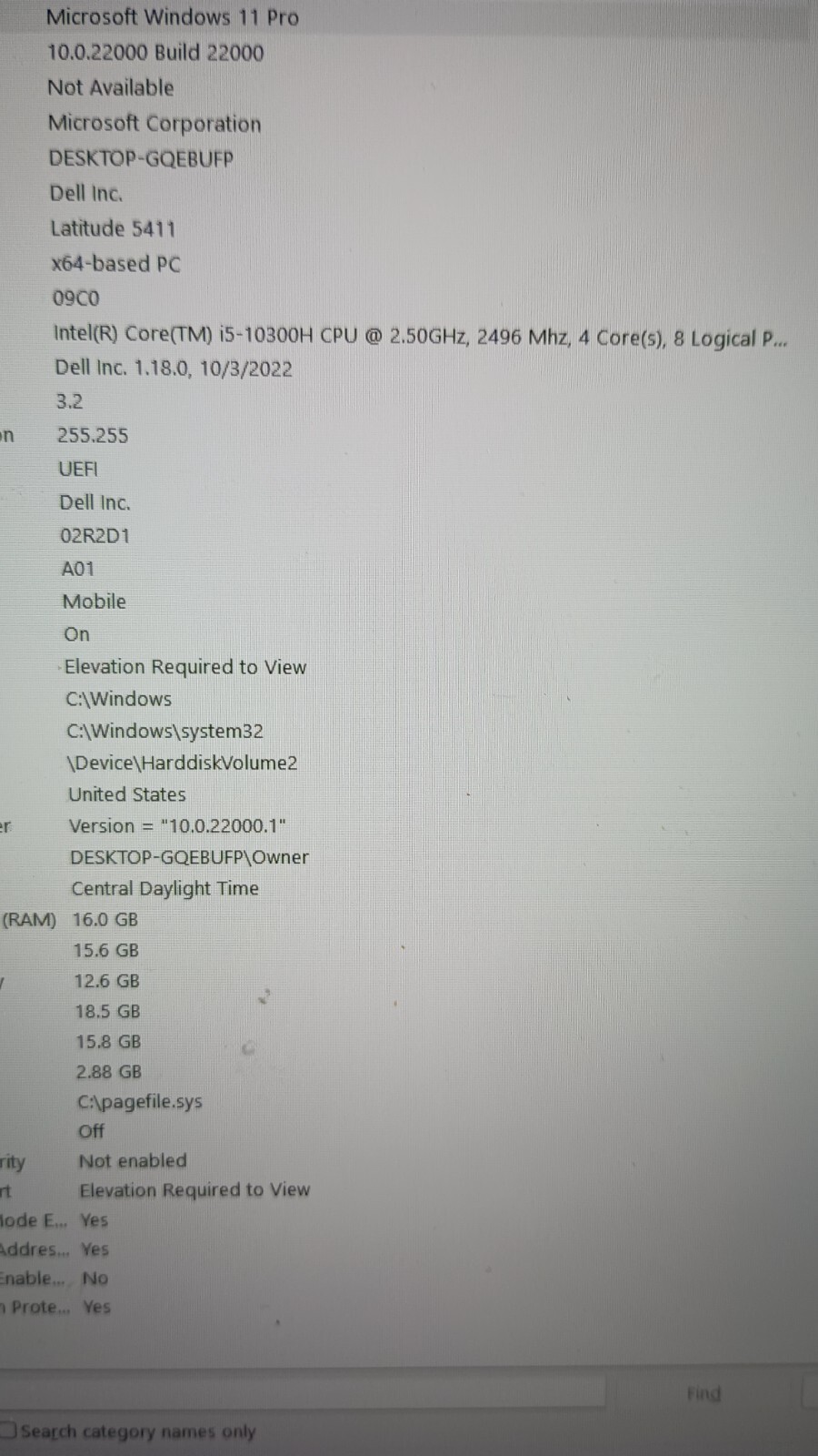 4122 Latitude 5411 w/charger. i5-10300H.16GB.256GB NVMe.14″FHD. W11 Pro