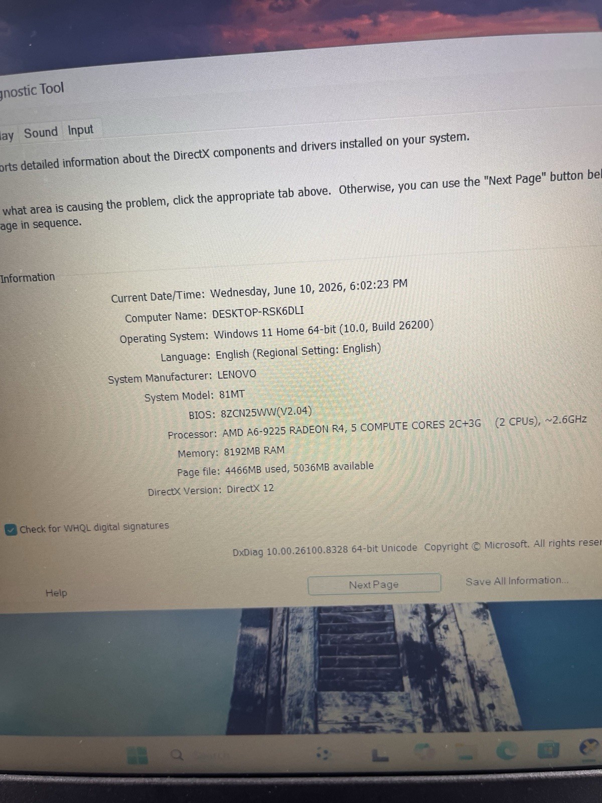 Lenovo V145-15AST | AMD A6-9225 | 8GB RAM | 256GB SSD | Windows 11 | Wi-Fi | Cha