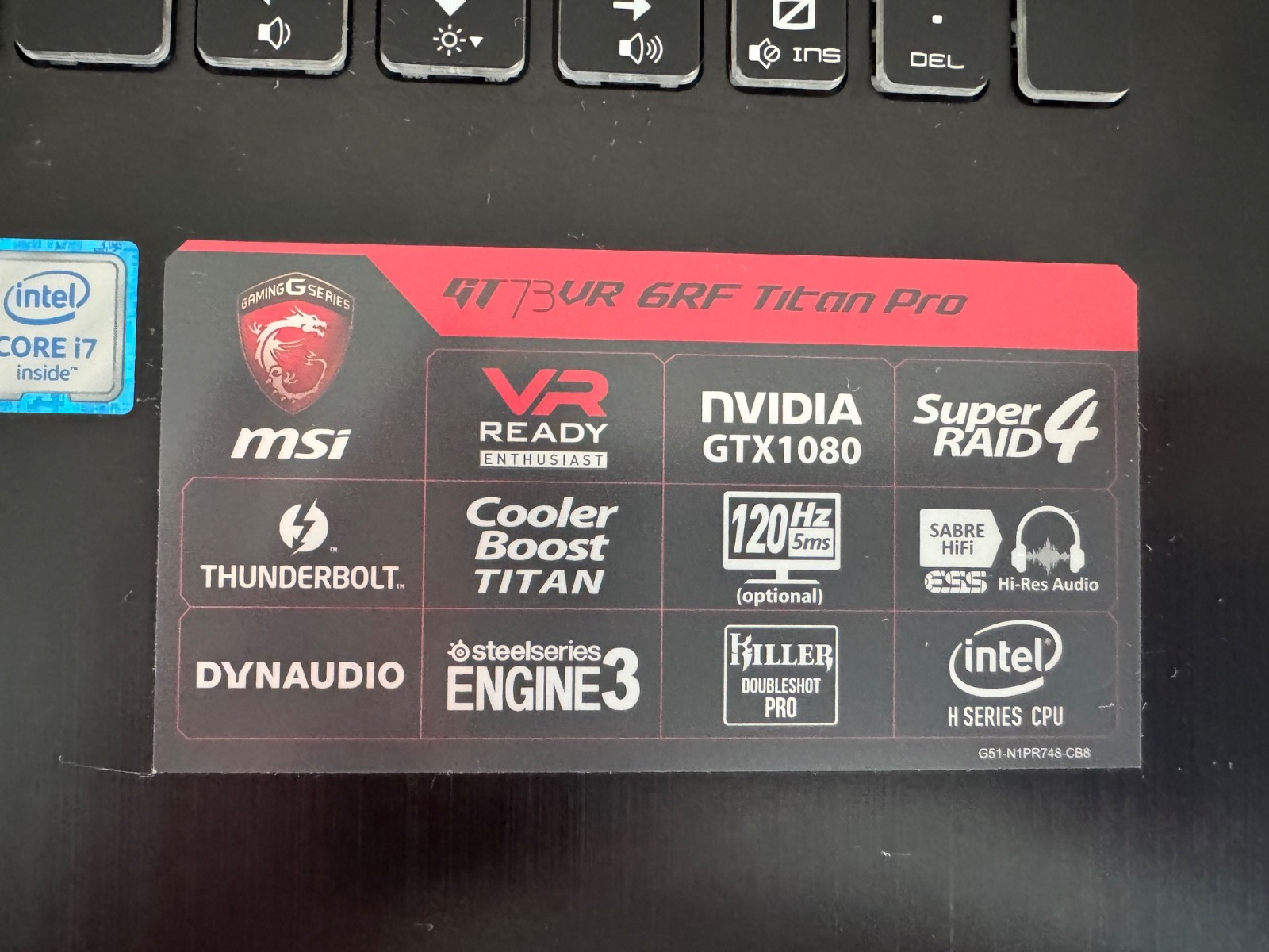 MSI Titan Pro GT73VR 6RF 17.3″ i7, 16GB RAM, GTX 1080 8GB, 1TB SSD 1TB 7200