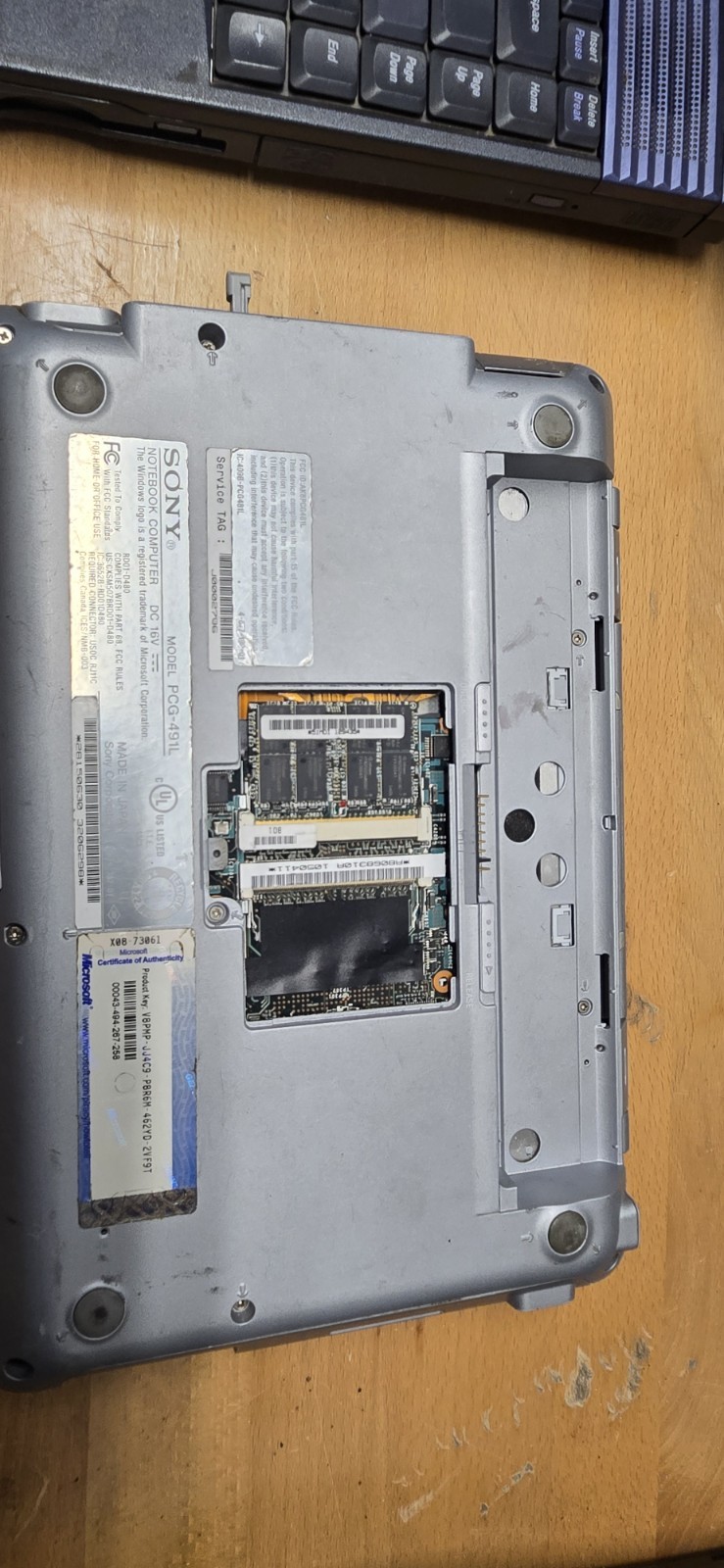 2 Sony VAIO Vintage Laptops PCG-491L PCG-954A Untested For Parts Repair
