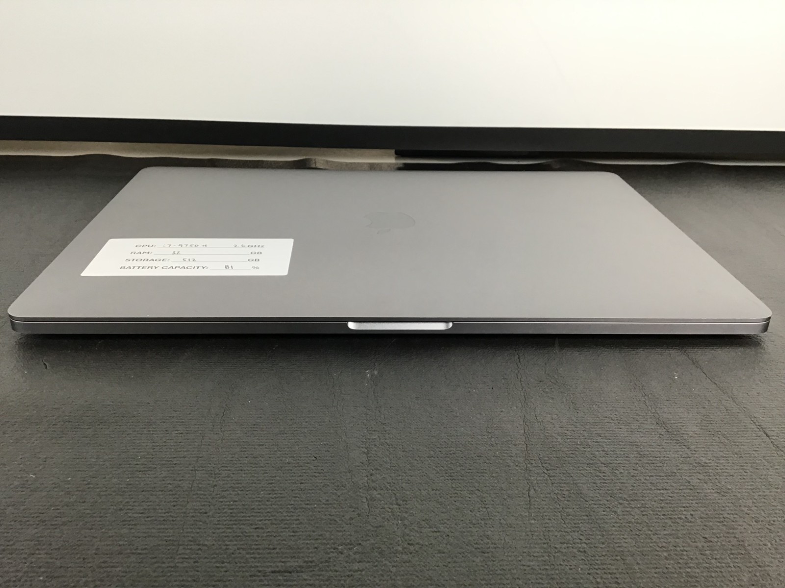 Apple MacBook Pro 16″ A2141 i7-9750H 2.6GHz 16GB RAM 500B NVMe 81% Battery ~