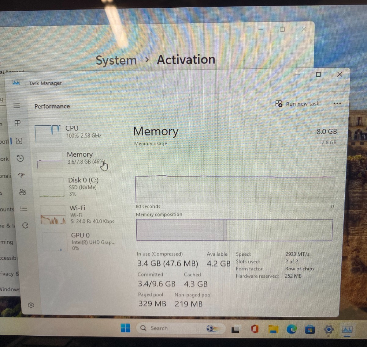 Lenovo 500w G3 Pentium N6000 1.10GHz 8GB RAM 128GB SSD Windows 11 Pro 82J4 -Good
